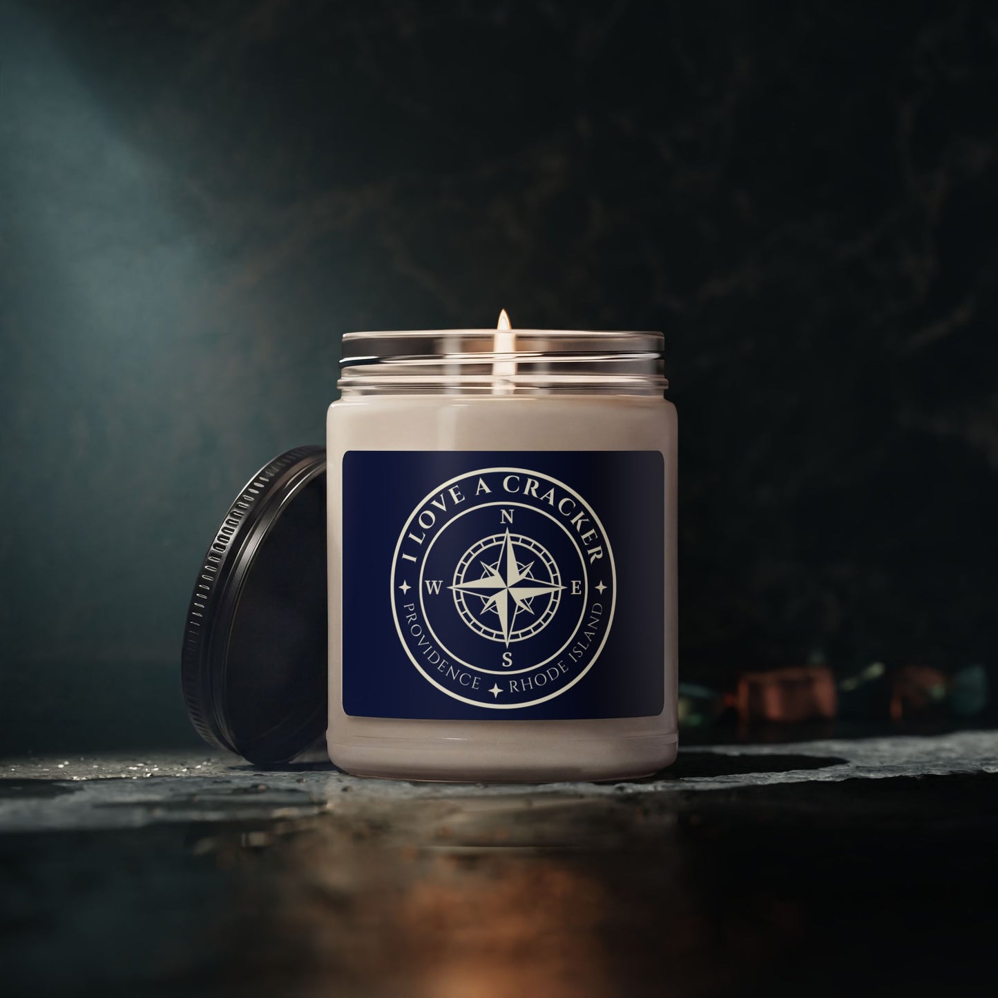 I Love a Cracker Candle | Funny Rhode Island Gift | Coastal New England Soy Candle | Ocean State Home Décor | RHORI