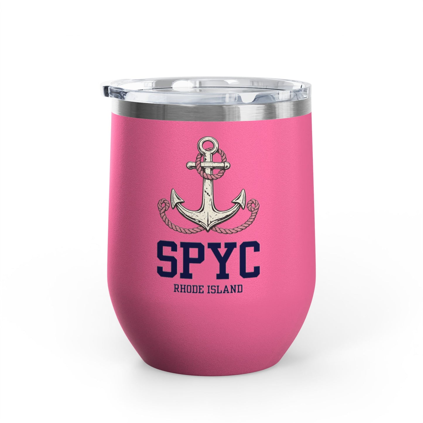 Slam Pig Yacht Club Wine Tumbler, RHORI Inspired Insulated Cup, Rhode Island Boat Gift, Funny Bravo Wine, Front/Back Design