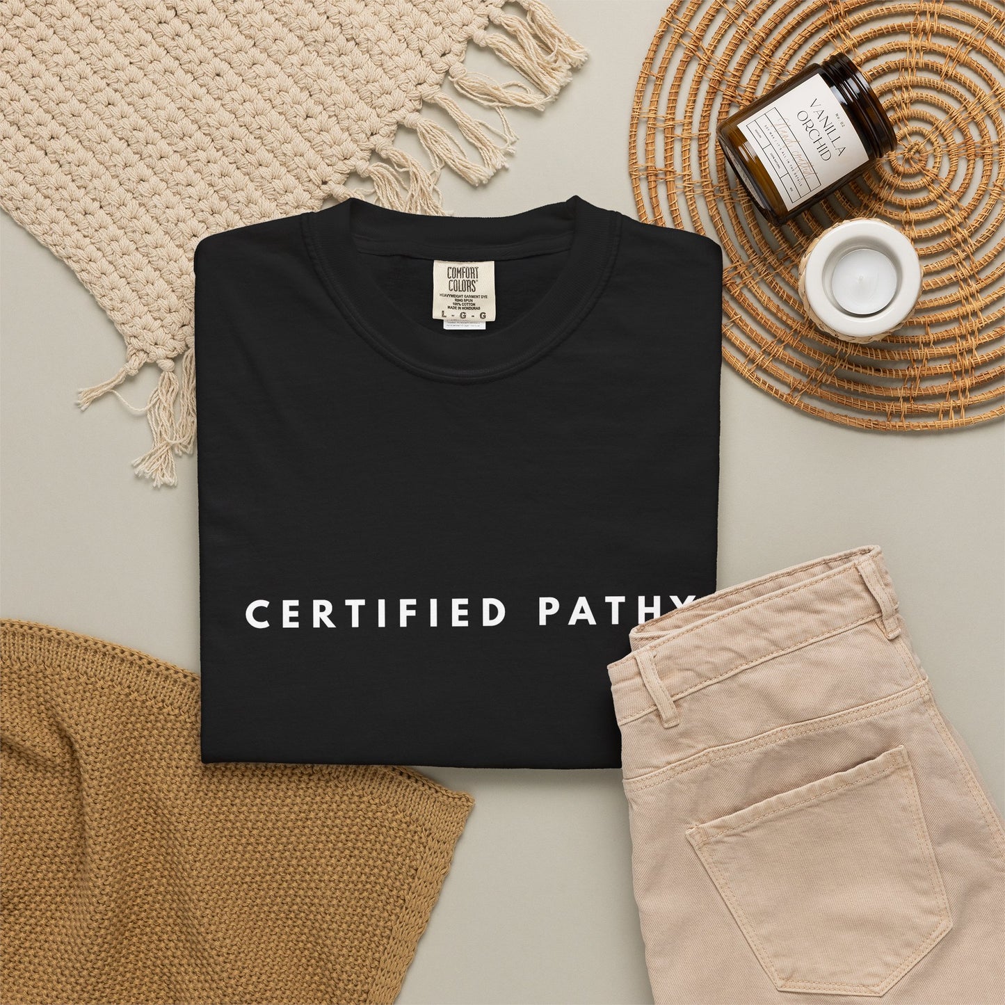 Certified Pathy T-Shirt | Minimal Text Tee, Graphic Statement Shirt