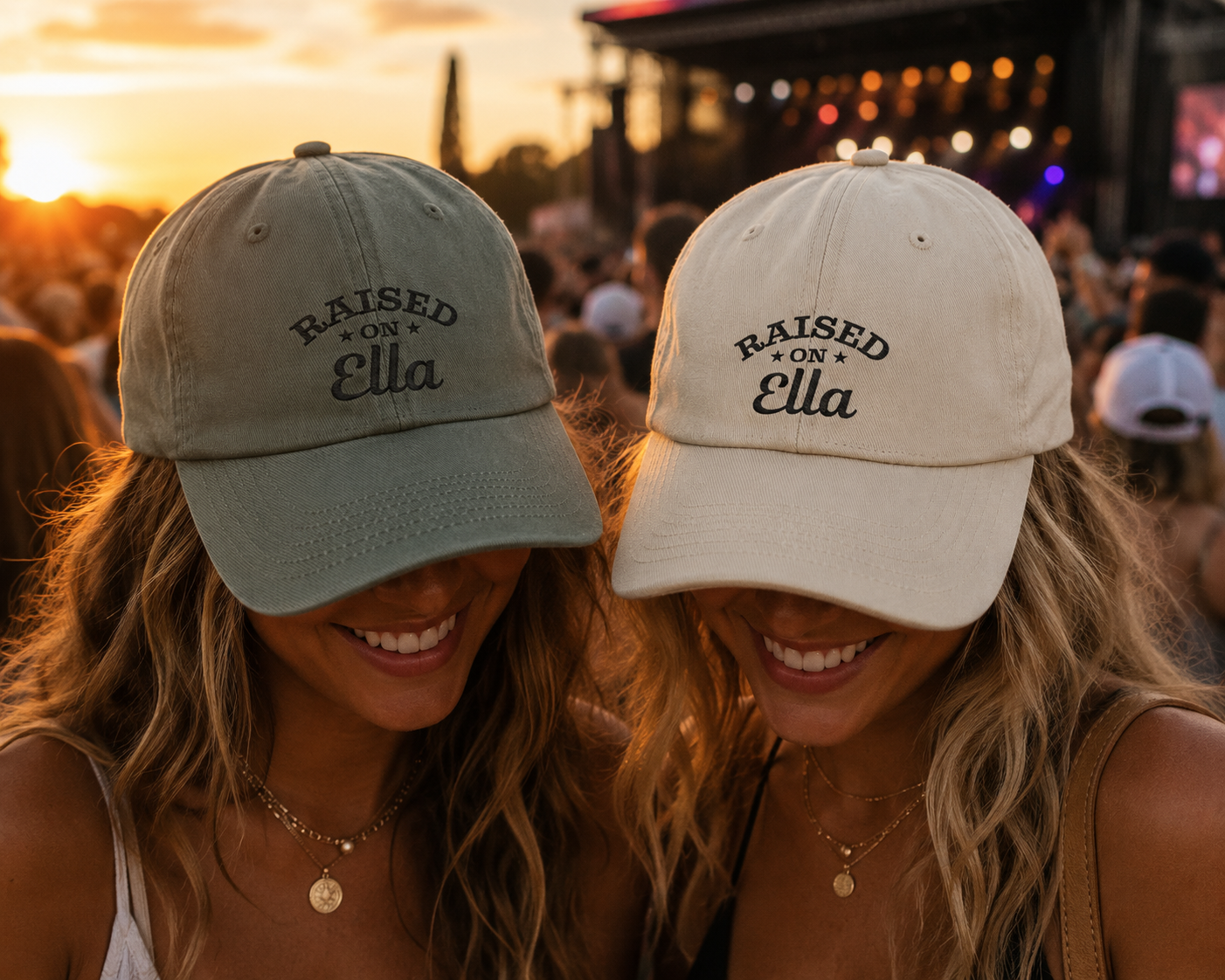 Raised On Ella Hat Country Concert Hat Western Lifestyle Baseball Cap Embroidered