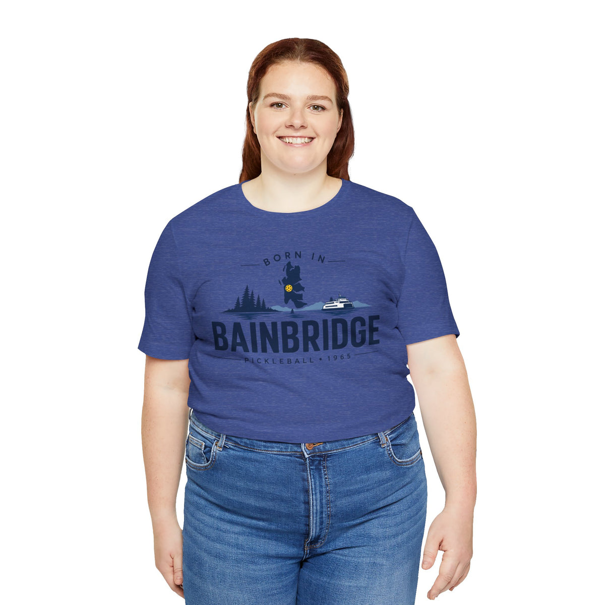 Born in Bainbridge Pickleball 1965 Tee | Bainbridge Island Washington