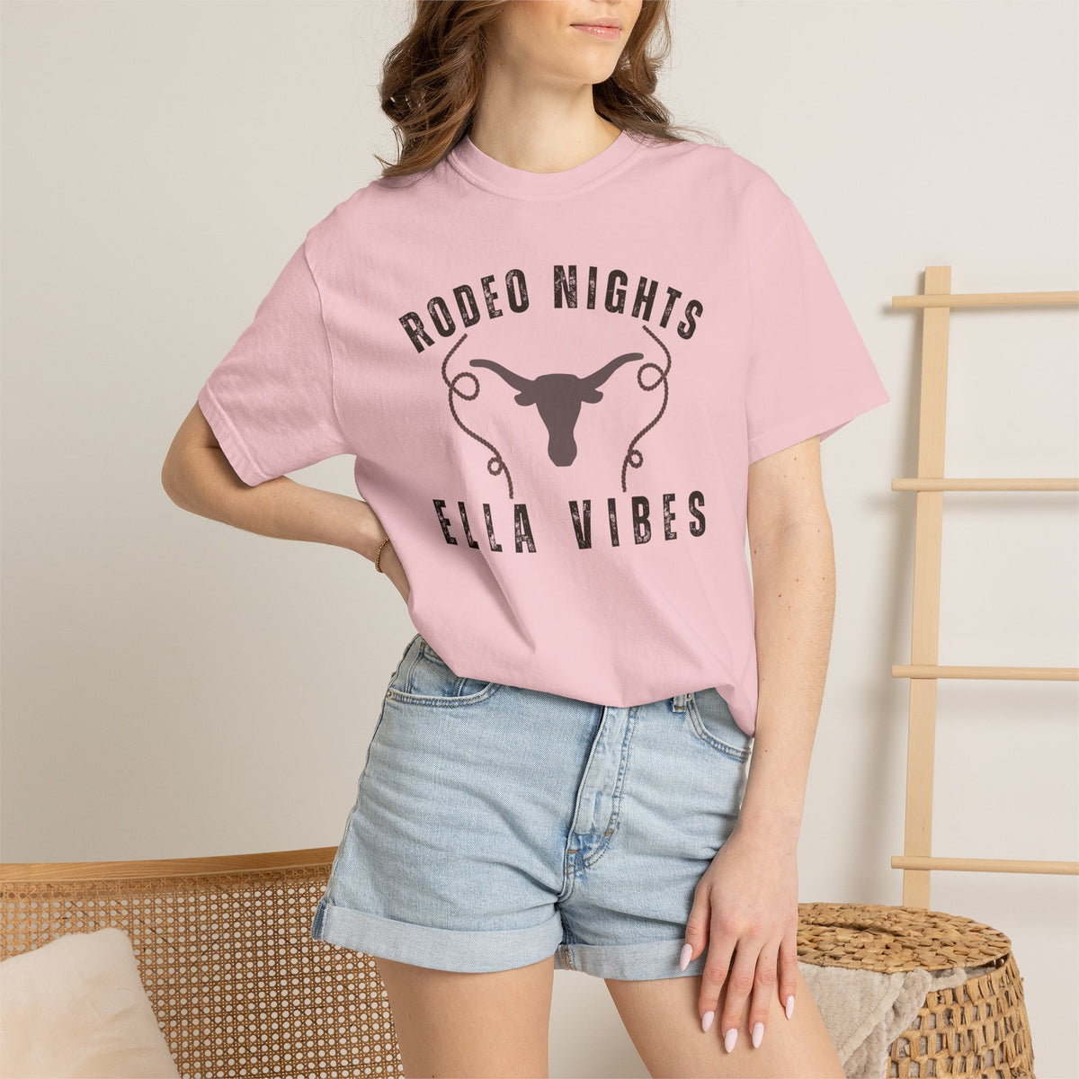 Rodeo Nights Ella Vibes Shirt, Western Cowboy Tee, Longhorn Graphic Shirt, Country Concert Tee, Cowboy Rodeo Shirt