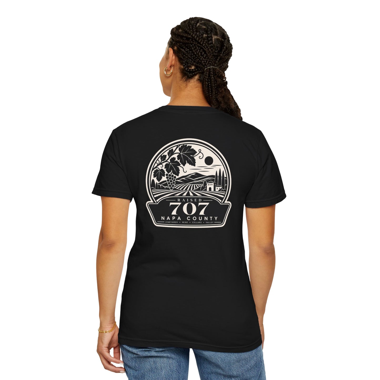 Raised in Napa County T Shirt | Napa Valley 707 Wine Country Tee | California Vineyard Shirt | Comfort Colors 1717