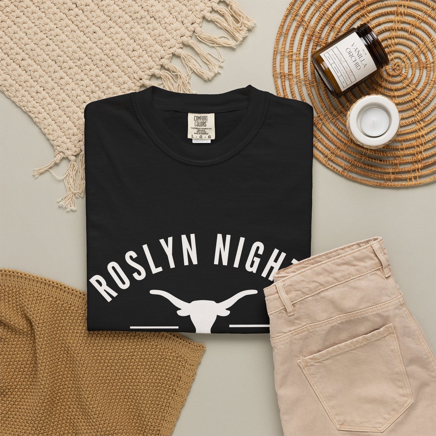 Roslyn Nights Ella Vibes T-Shirt | Unisex | Longhorn Skull Graphic | Rodeo Tee | Country Concerts