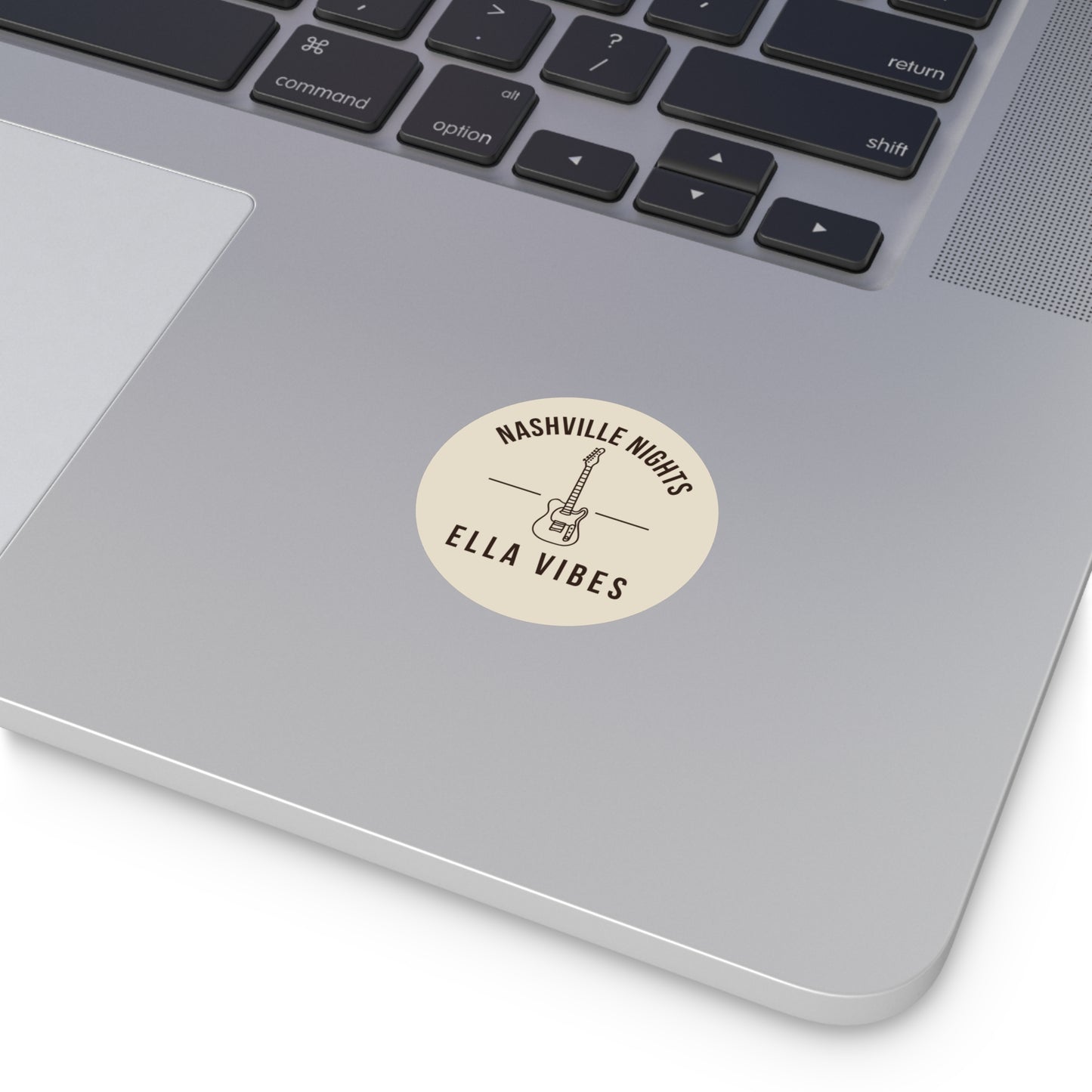 Nashville Nights Guitar Sticker | Round Vinyl Sticker, Ella Vibes | Ella Inspired Sticker | Nashville Music