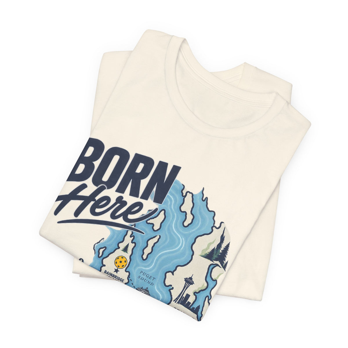 Copy of Born Here Bainbridge Island Pickleball 1965 Unisex Tee