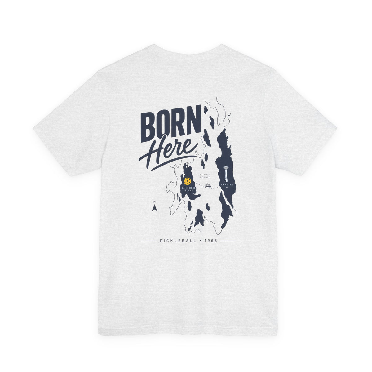 Bainbridge Island Pickleball 1965 Front & Back Tee