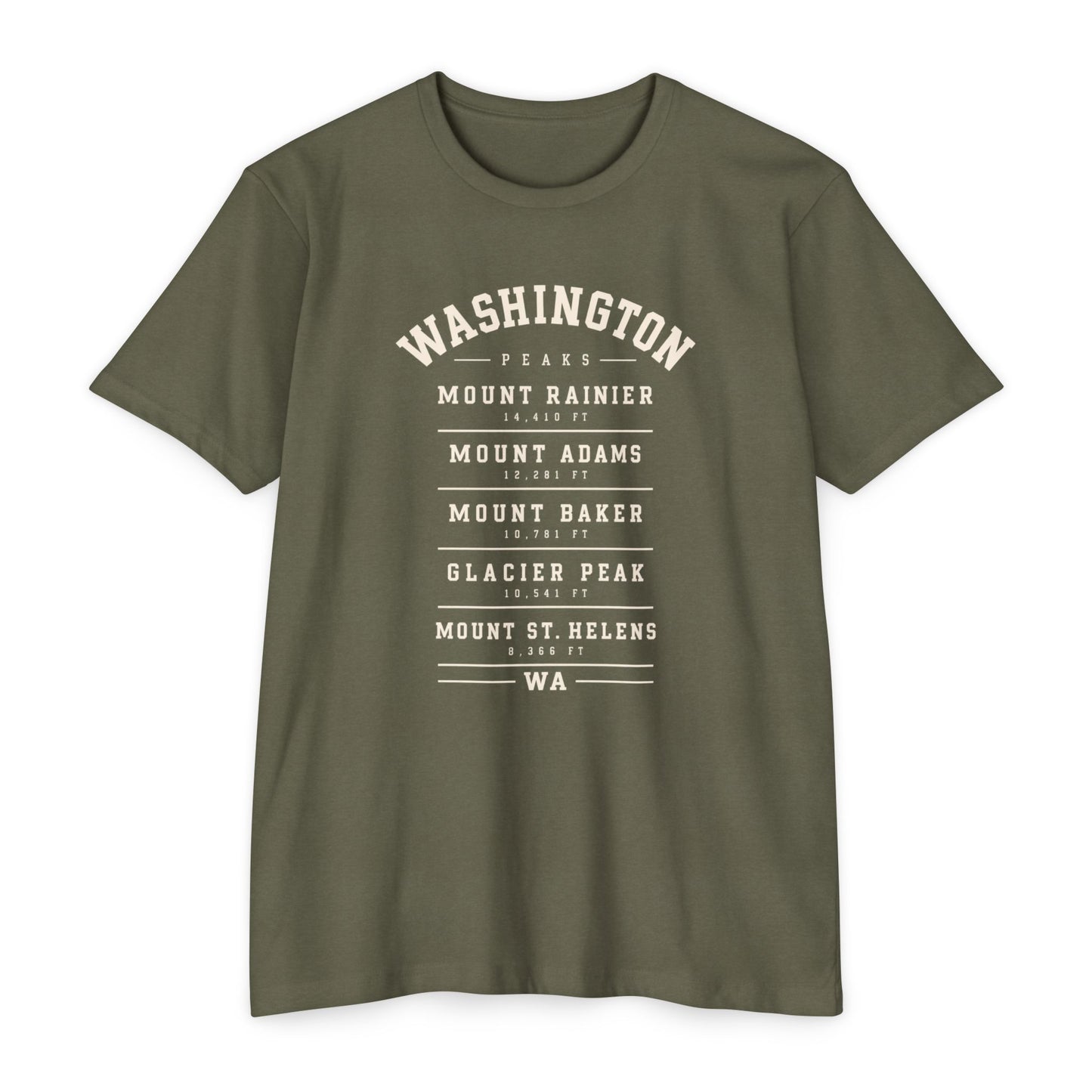 Washington Mountains T-Shirt — Vintage State Park Peaks Tee