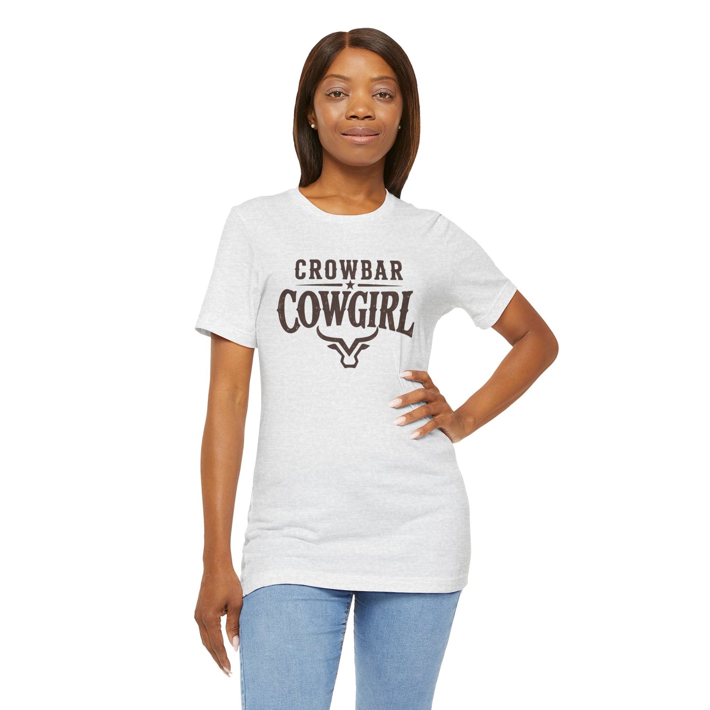 Crowbar Cowgirl Western Graphic Tee | Bella+Canvas 3001 | Rodeo Shirt