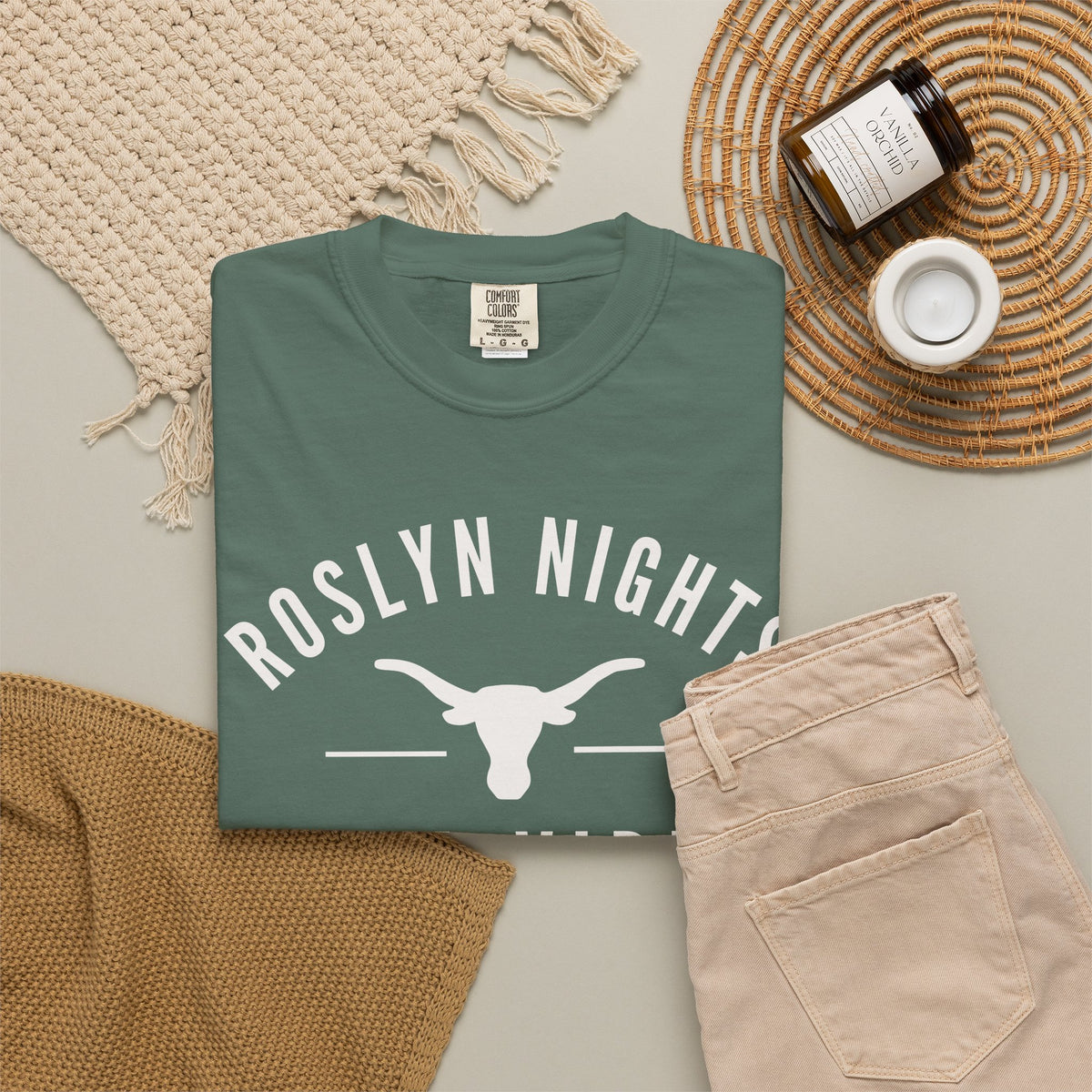 Roslyn Nights Ella Vibes T-Shirt | Unisex | Longhorn Skull Graphic | Rodeo Tee | Country Concerts