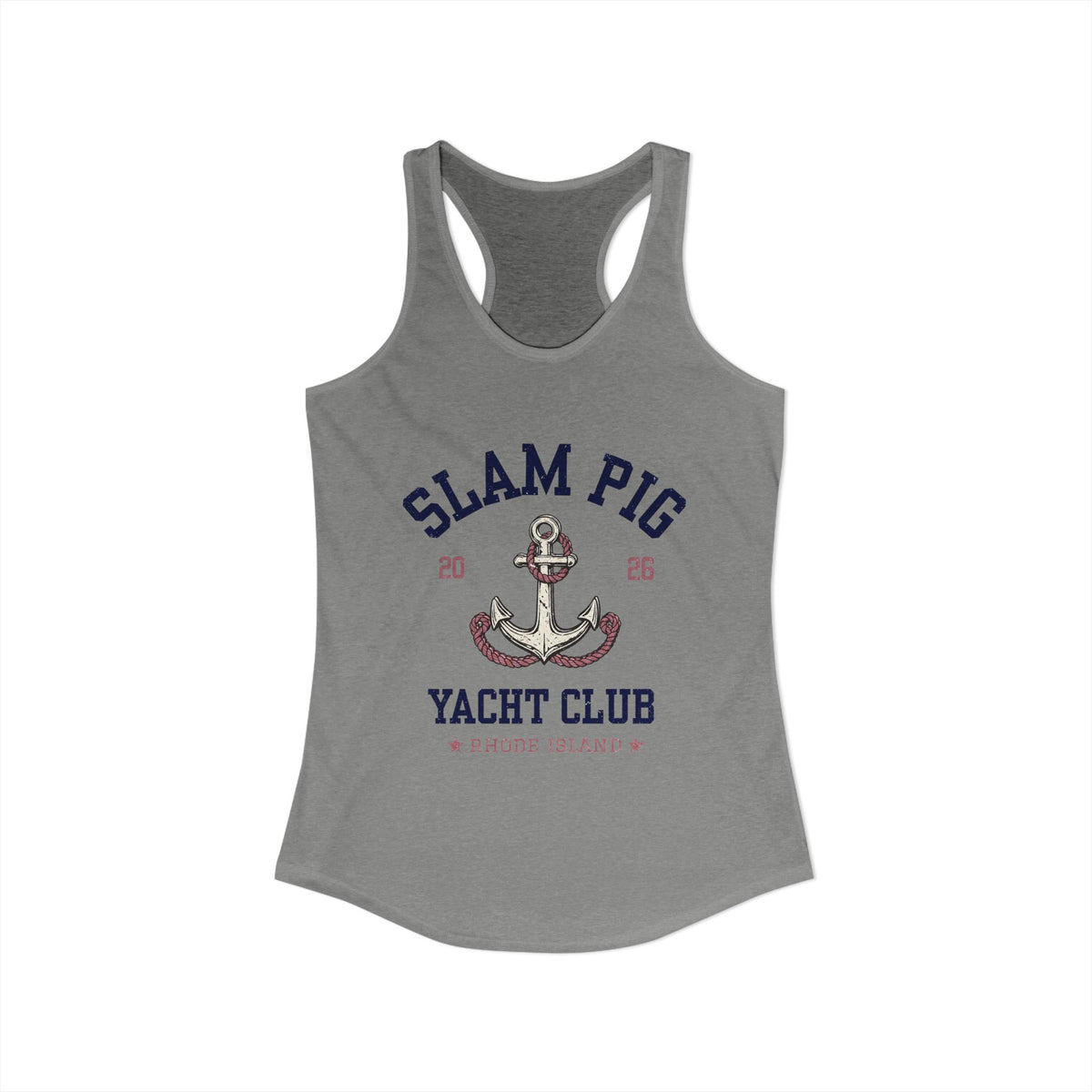 Slam Pig Yacht Club SPYC Racerback Tank Rhode Island RHORI Womens