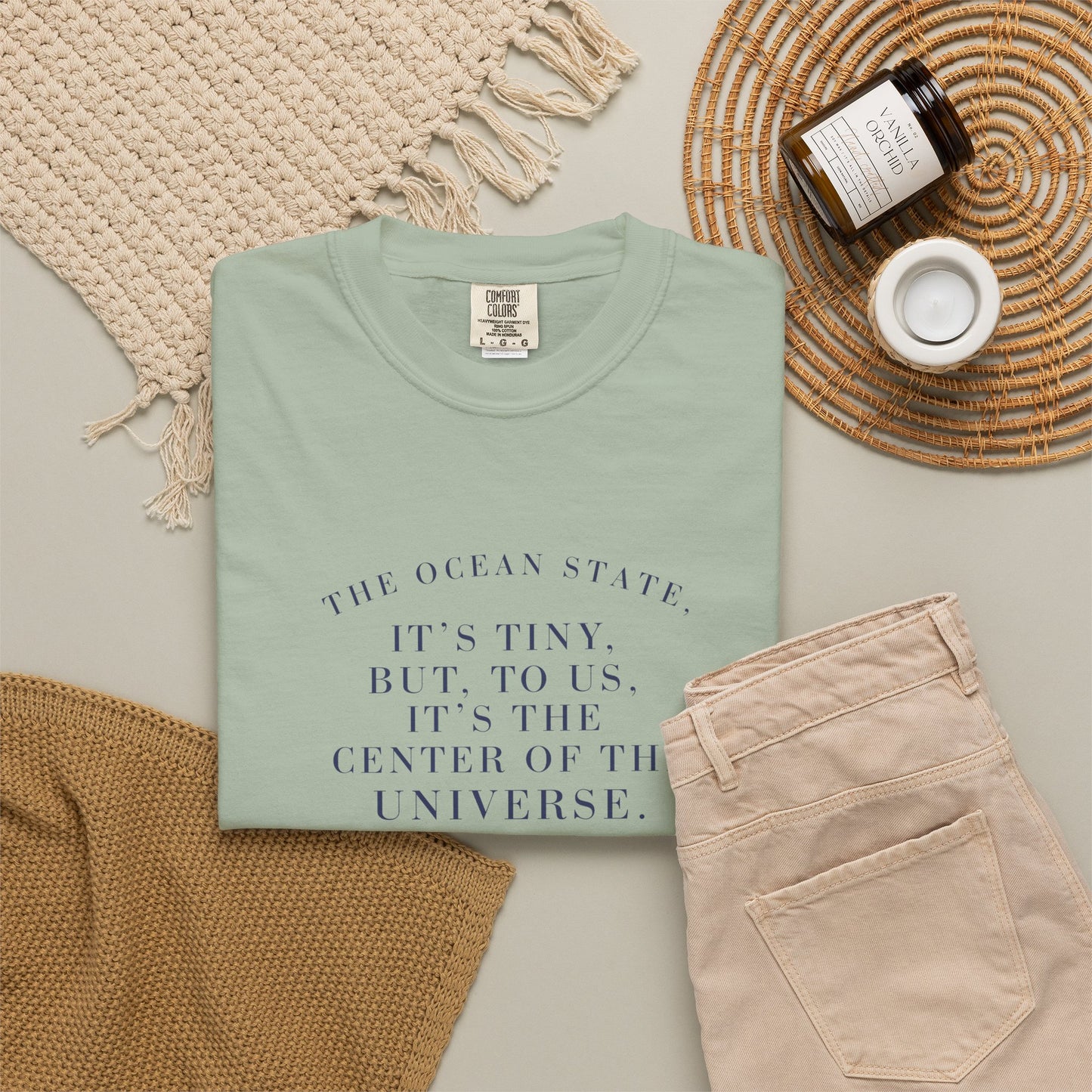 Rhode Island Ocean State Center of the Universe Local Pride tee