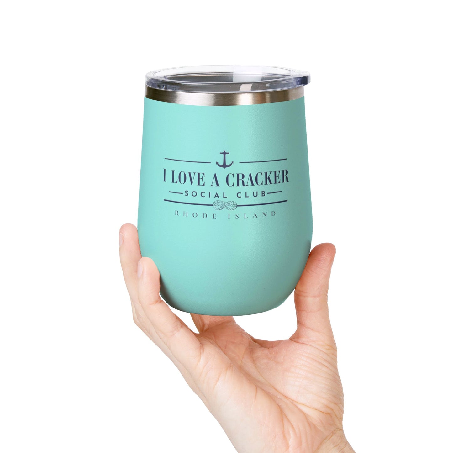 I Love a Cracker Social Club Tumbler, RHORI Inspired Wine Tumbler, Rhode Island Gift, Funny Bravo Cup, 12oz Insulated Cup