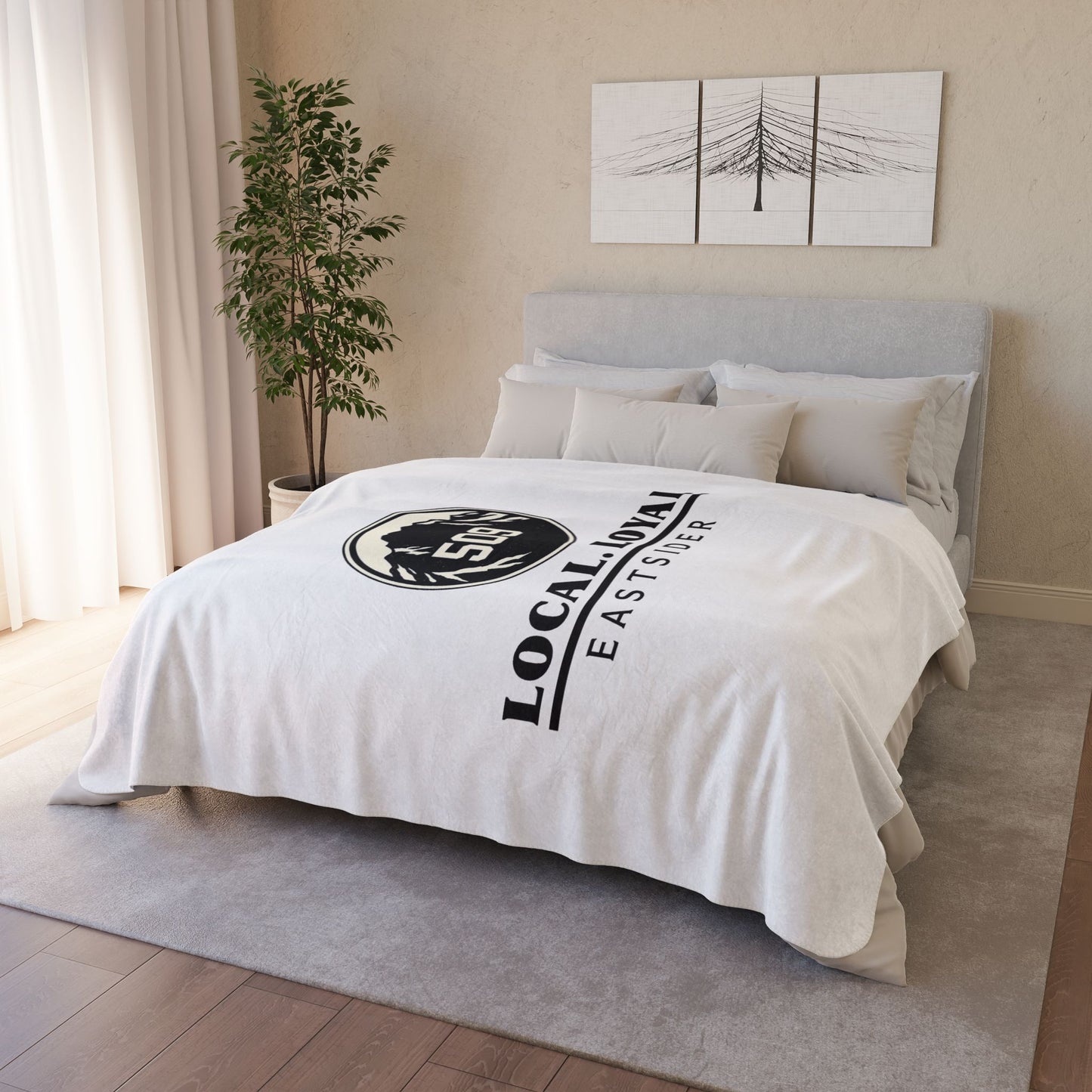 Local Loyal Eastsider Sherpa Blanket | 509 Throw Blanket | Central Washington Gift | Cozy Fleece Blanket | Housewarming Gift