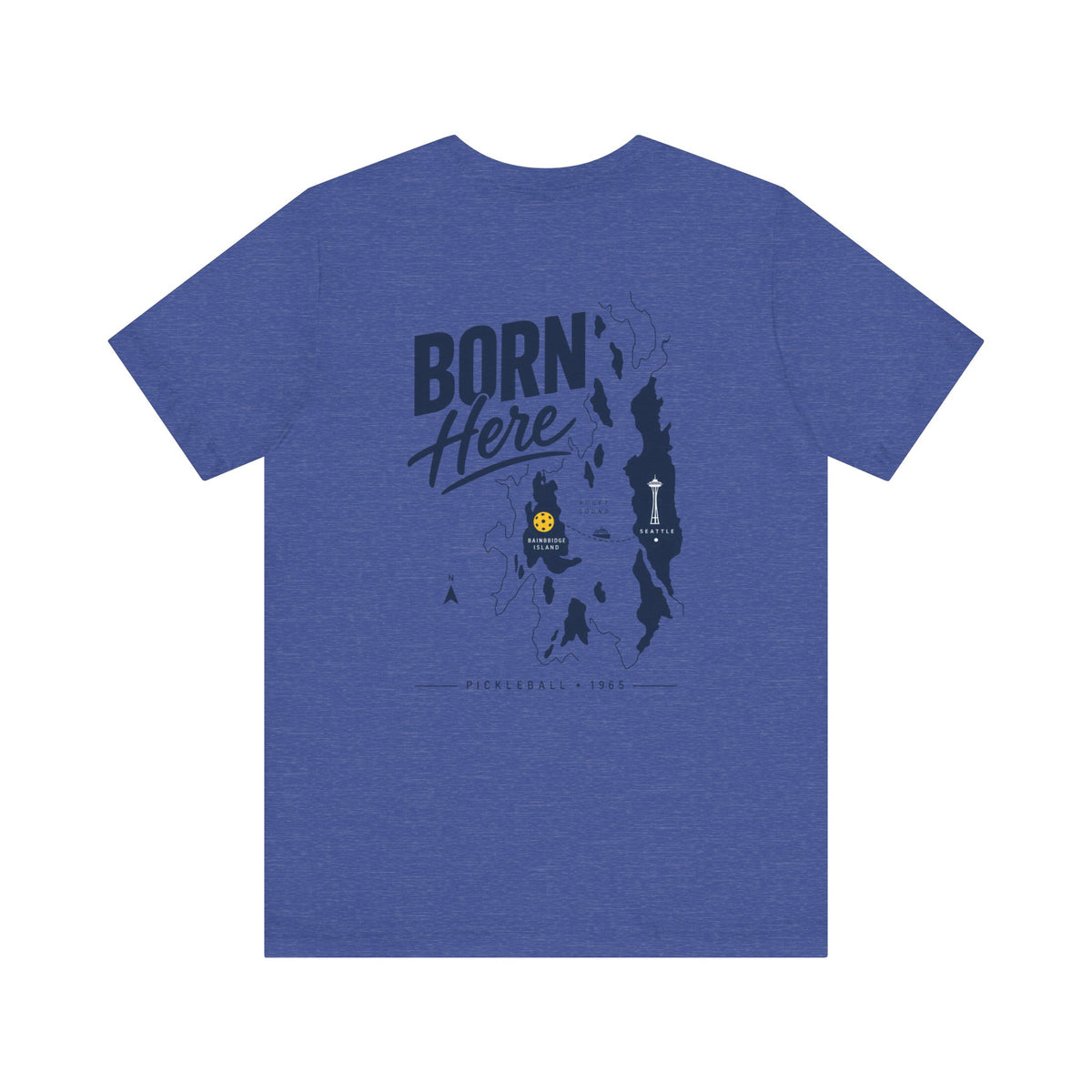 Bainbridge Island Pickleball 1965 Front & Back Tee