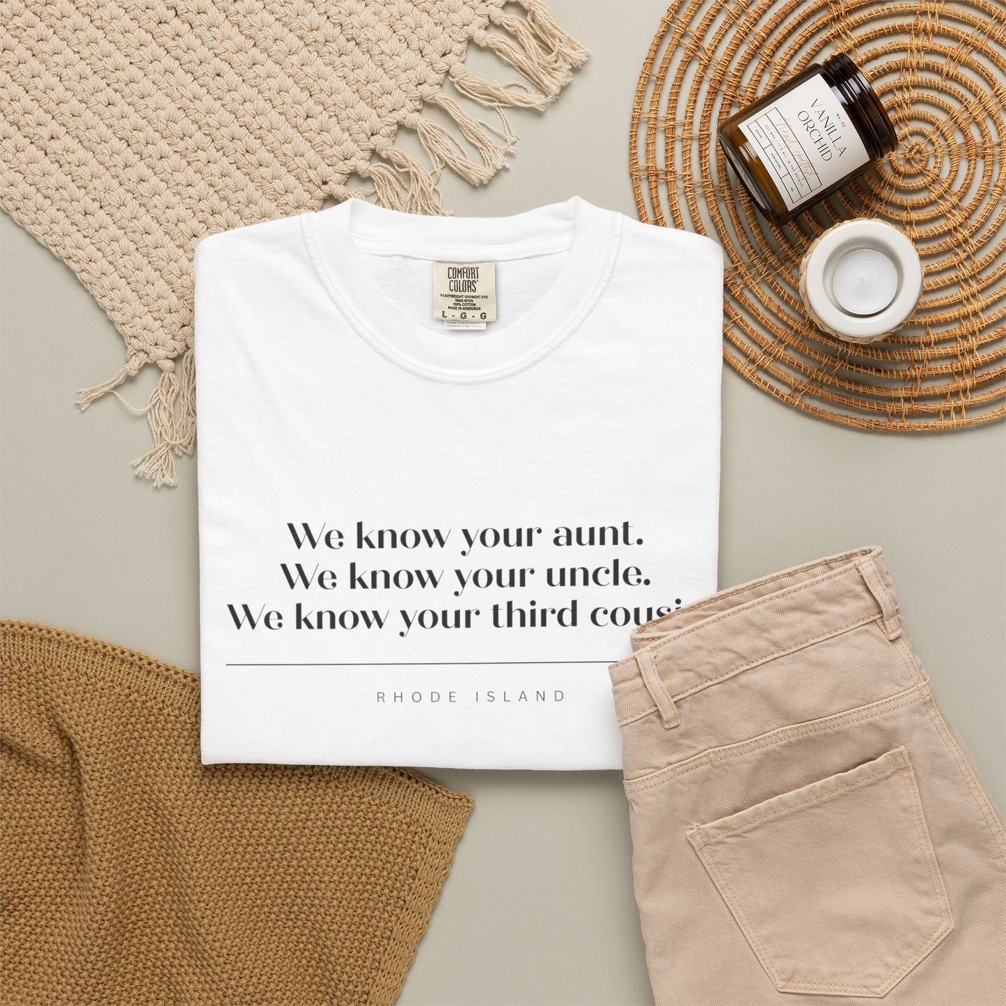 We Know Your Aunt Shirt, Rhode Island Tee, RHORI Inspired Shirt, Ocean State Gift, Everyone Knows Everyone Tee