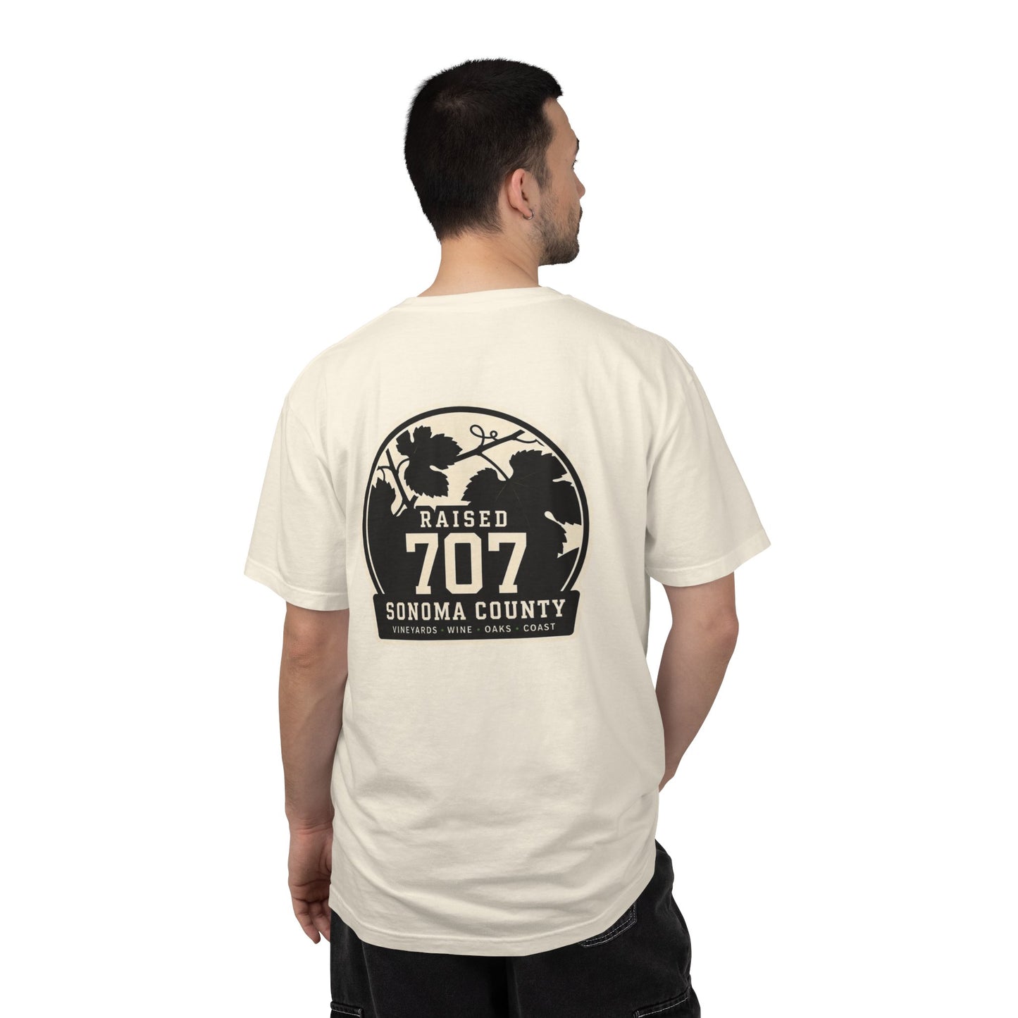 Raised in Sonoma County T-Shirt | Napa Wine Country Tee | 707 Vineyard Graphic Shirt | California Wine Lover Gift | Heldsburg Tee