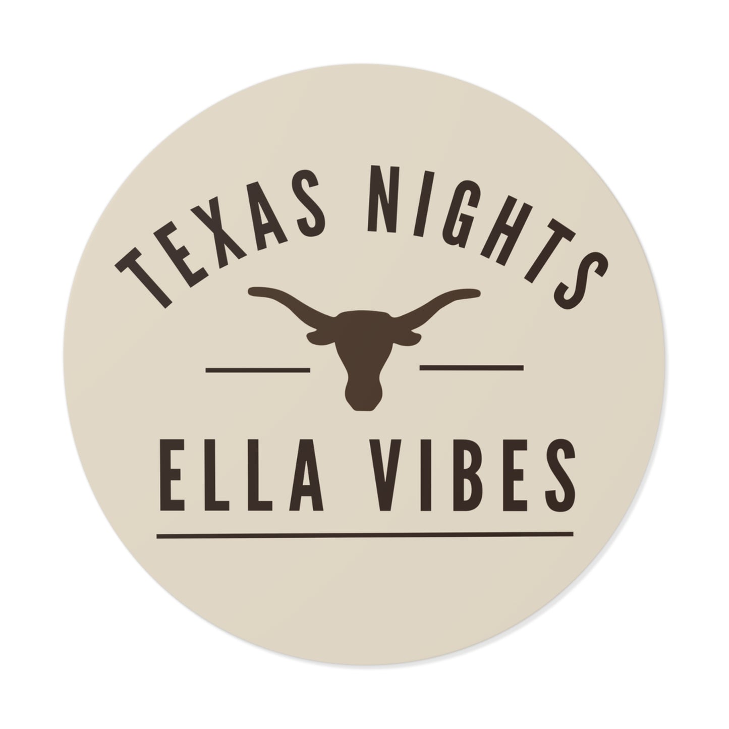 Texas Nights Ella Vibes Guitar Sticker | Round Vinyl Sticker, Ella Vibes | Ella inspired Sticker |