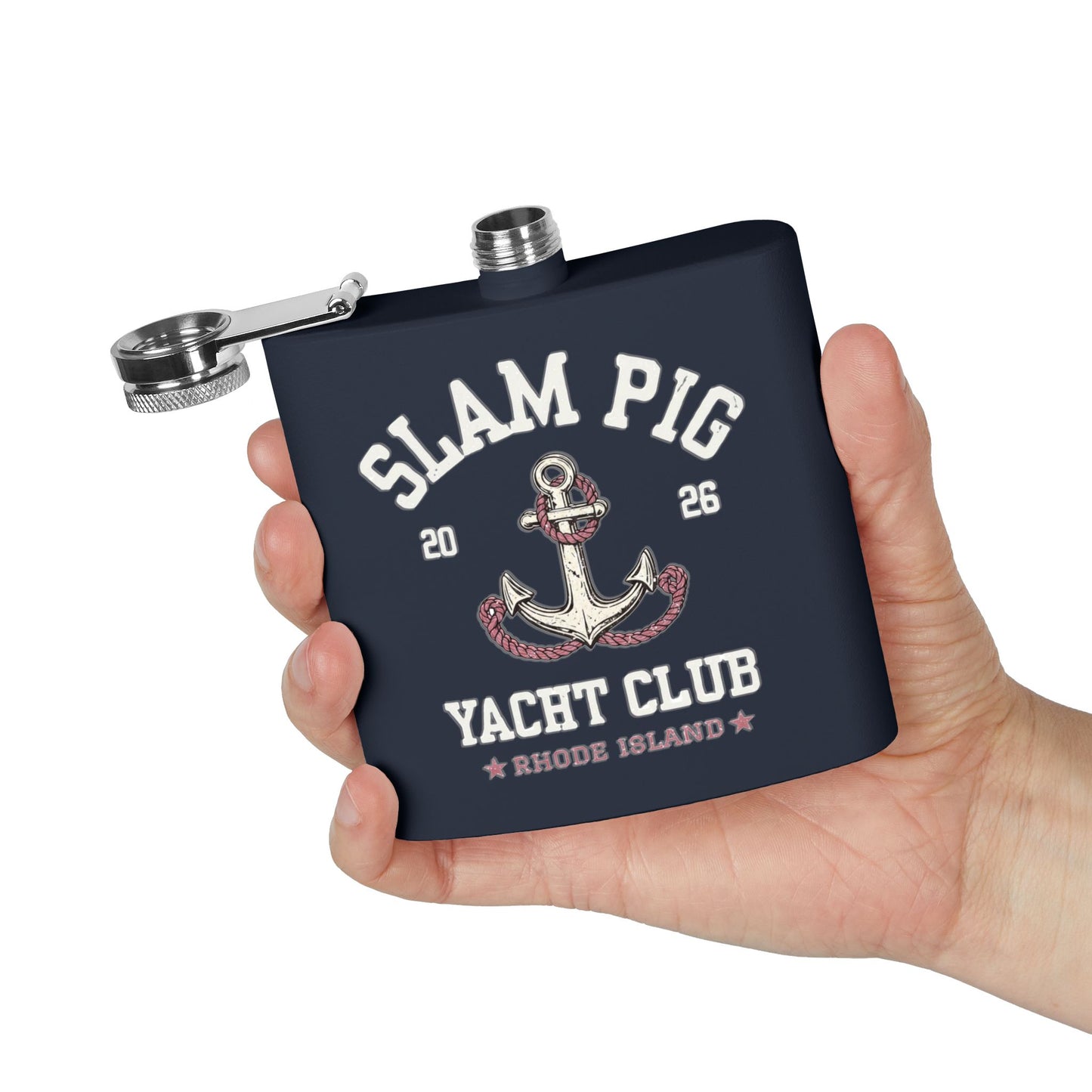 Slam Pig Yacht Club Flask, Bachelor Party Flask, Bachelorette Gift, Groomsmen Flask, Boat Party Flask, RHORI Inspired, Girls Trip