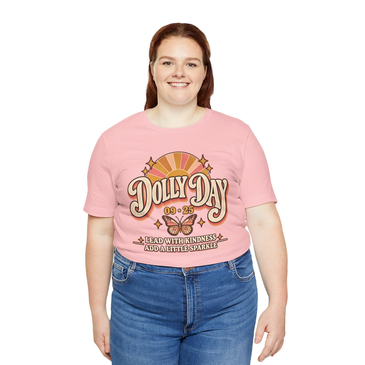 Dolly Day 09•25 Tee – Lead With Kindness, Add a Little Sparkle