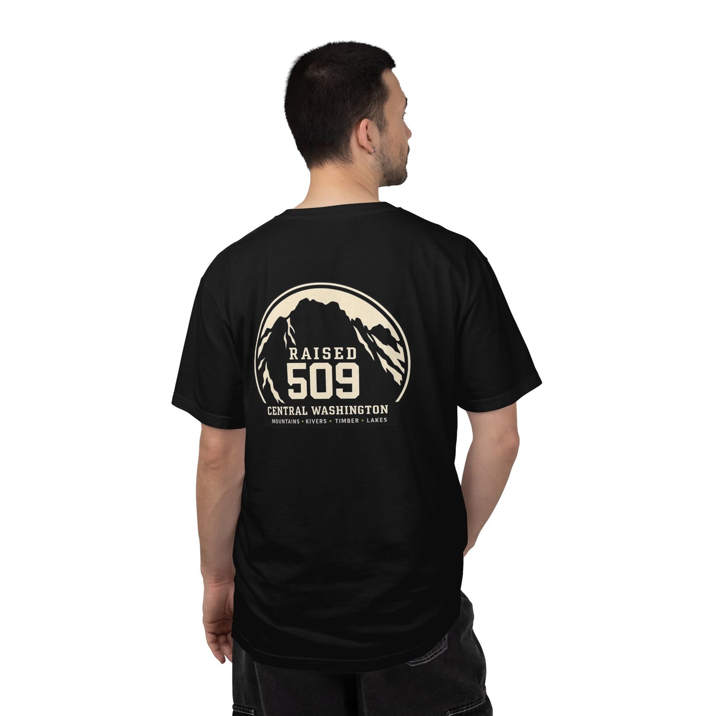 Raised 509 Central Washington Shirt, PNW Tee, Washington Mountains Shirt, Eastern WA Gift, Hiking Camping Outdoors Tee