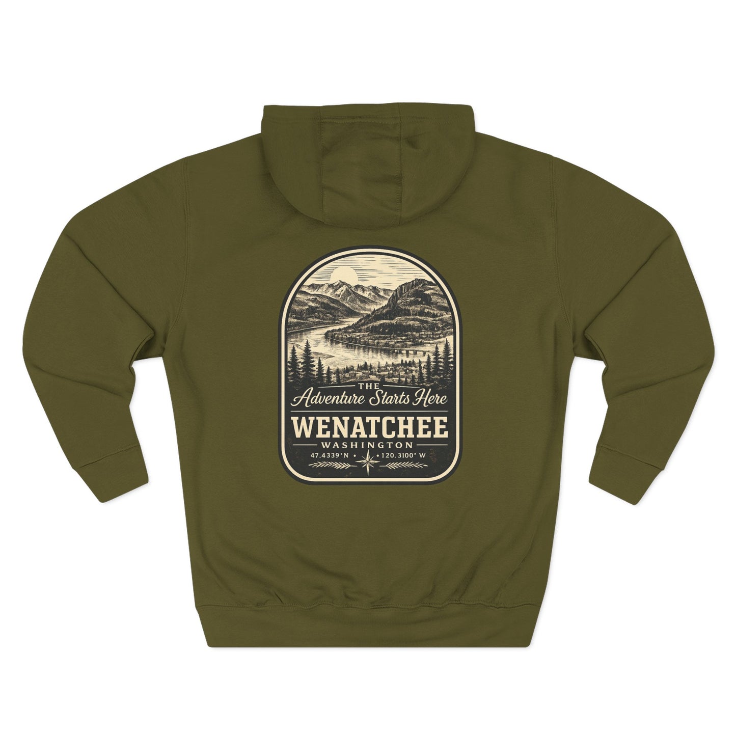 Wenatchee Washington Hoodie | Columbia River | Raised 509 | Local Pride | Adventure Starts Here