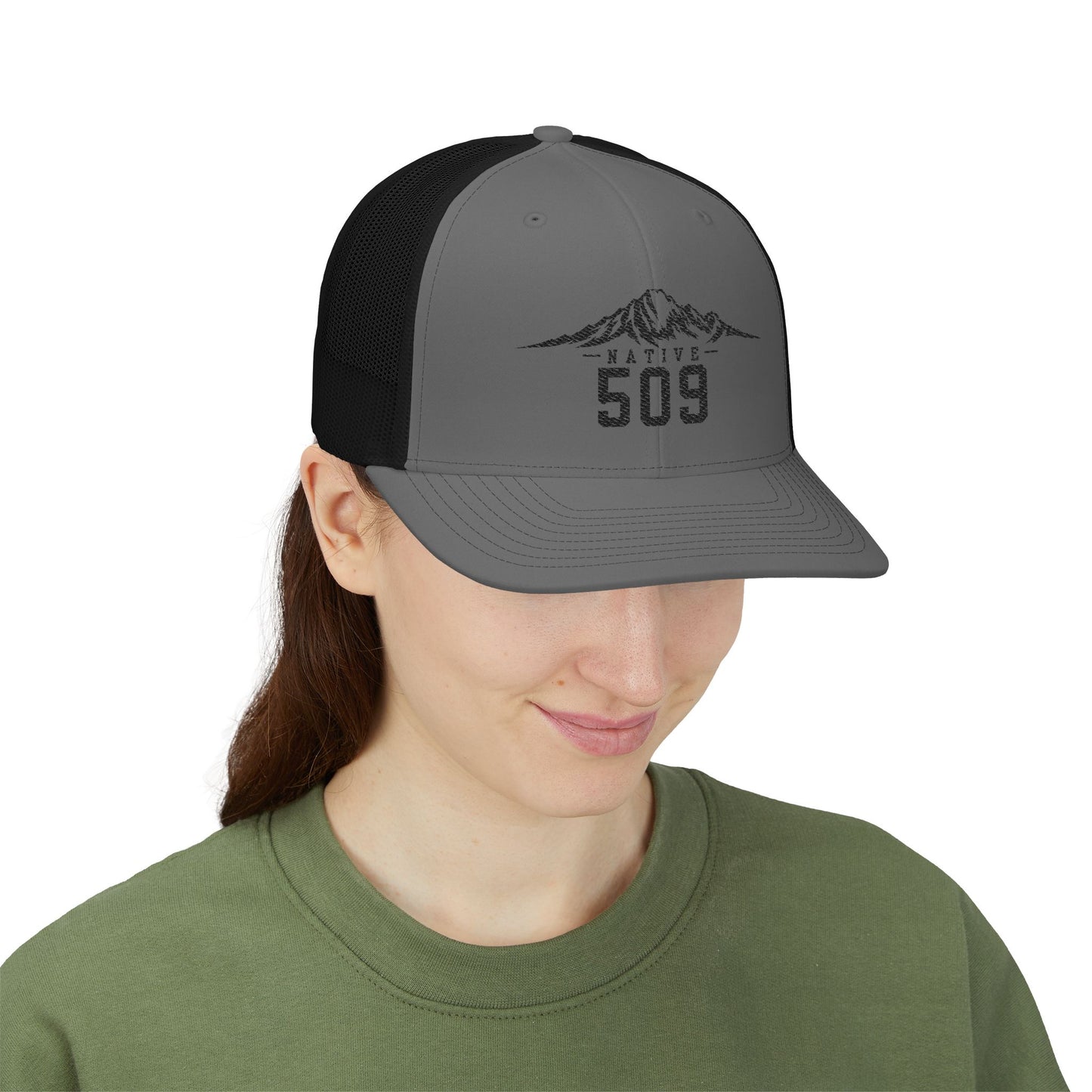 Native 509 Trucker Hat | Cascades Mount Stuart | Mountains 509 Snapback Cap | Central Washington