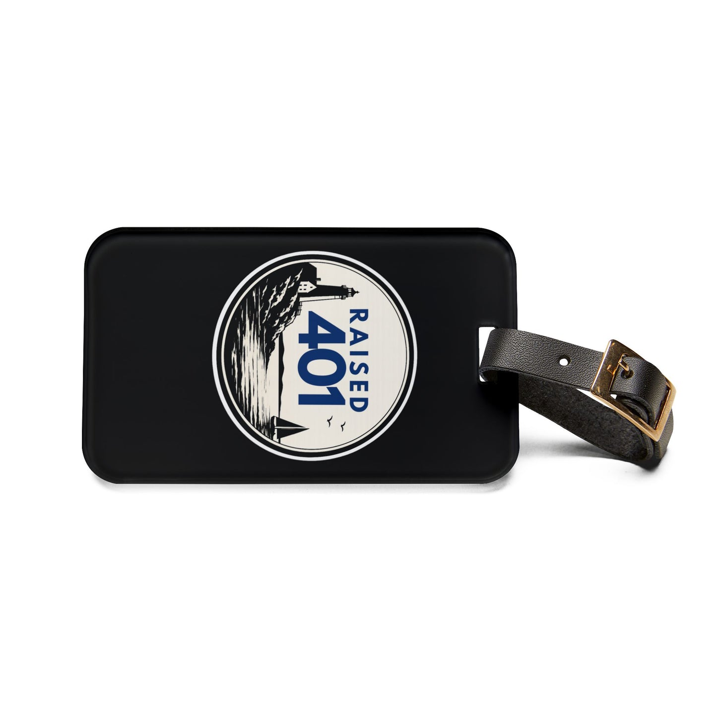 Rhode Island | Raised 401 Lighthouse Coastline Luggage Tag | Rhode Island Inspired | Local Pride