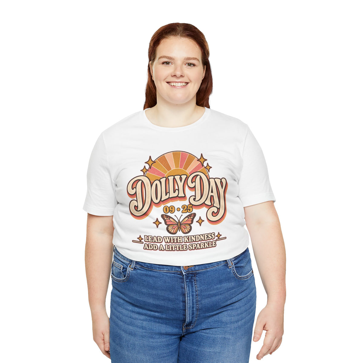 Dolly Day 09•25 Tee – Lead With Kindness, Add a Little Sparkle