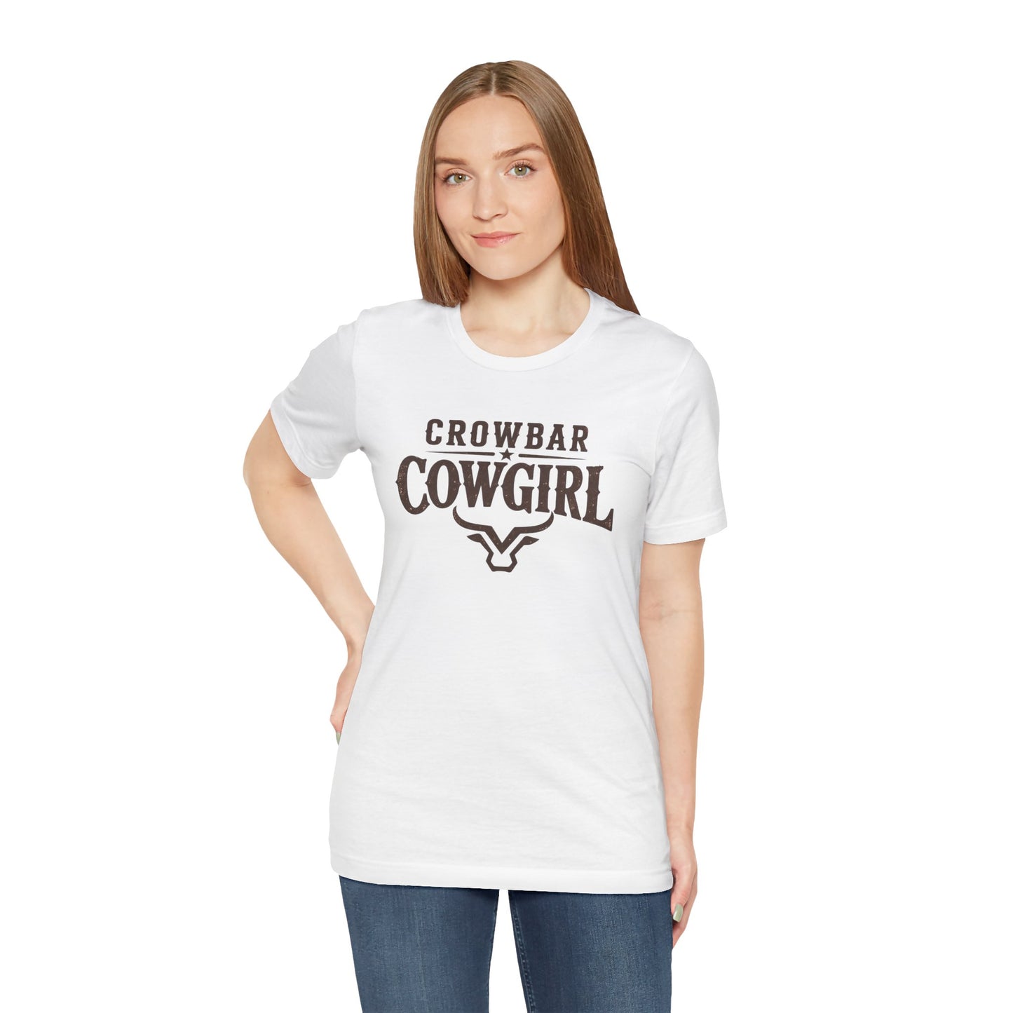 Crowbar Cowgirl Western Graphic Tee | Bella+Canvas 3001 | Rodeo Shirt