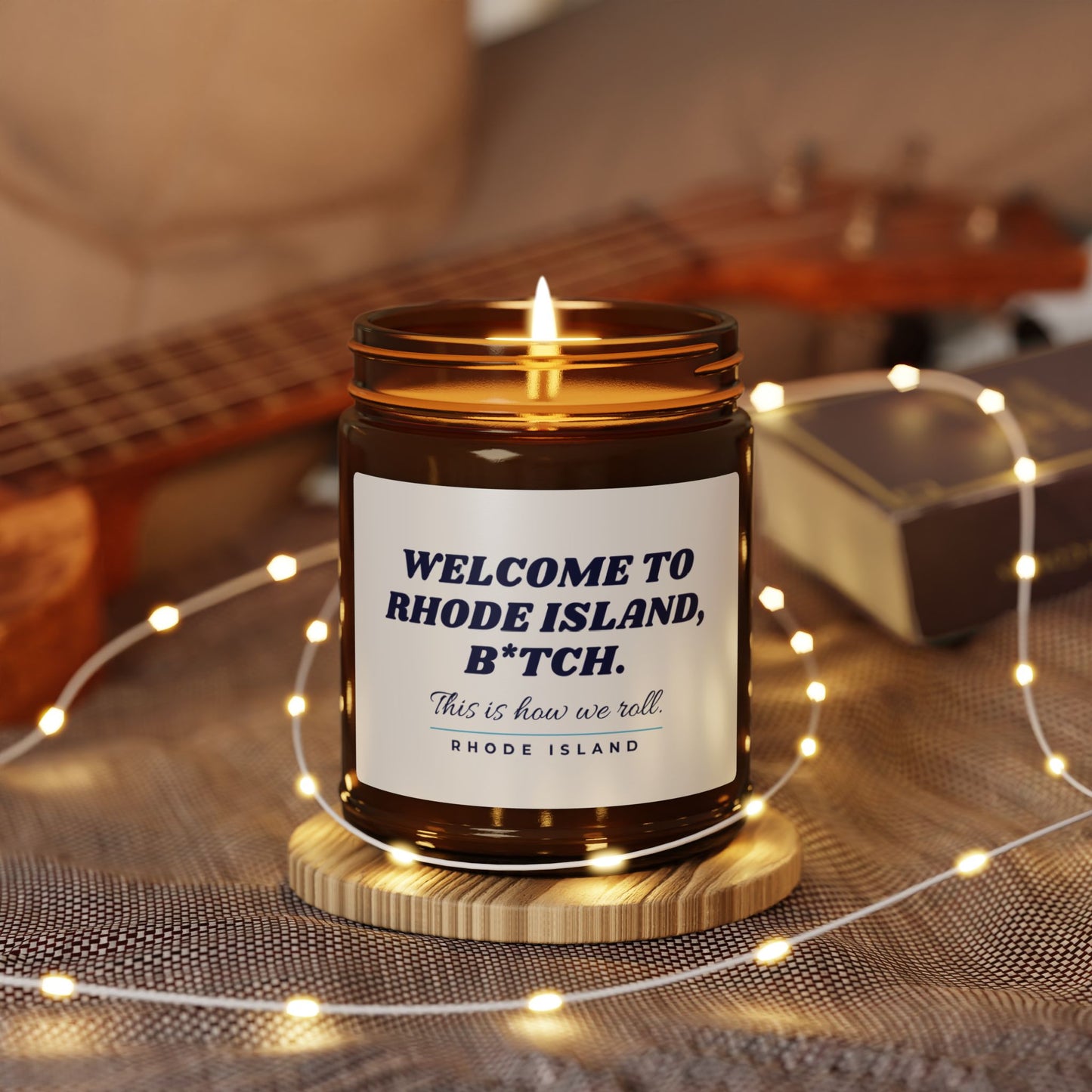 Welcome to Rhode Island Candle | Ocean State Gift | Rhode Island Home Decor | Rhode Island Quote Candle | New England Gift | Soy Candle