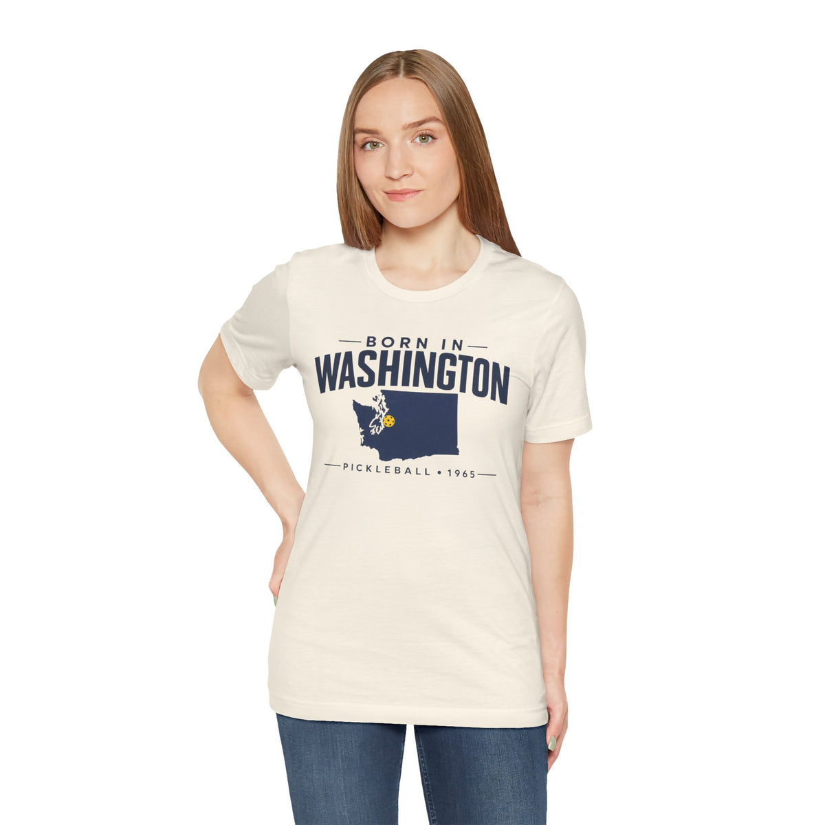 Born in Washington Pickleball 1965 Unisex Tee
