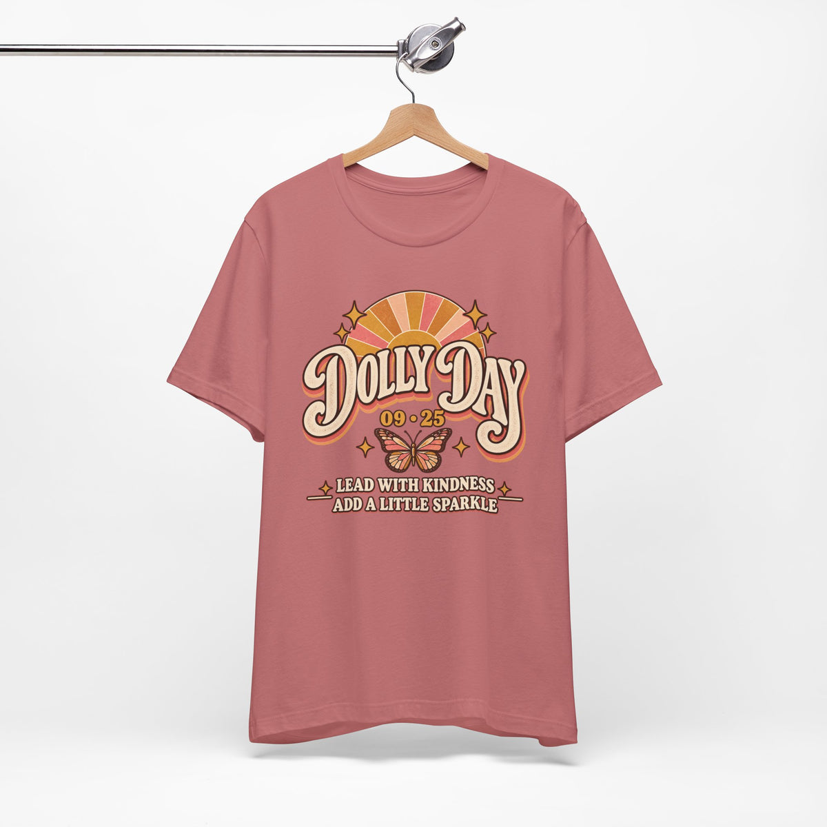Dolly Day 09•25 Tee – Lead With Kindness, Add a Little Sparkle