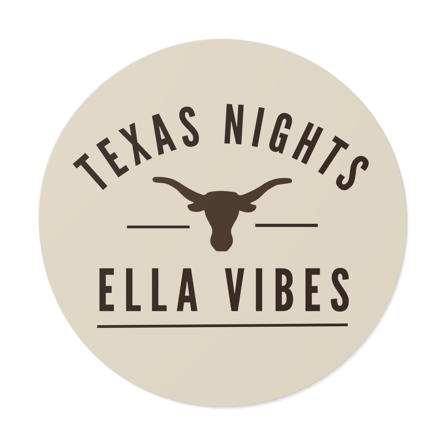 Texas Nights Ella Vibes Guitar Sticker | Round Vinyl Sticker, Ella Vibes | Ella inspired Sticker |