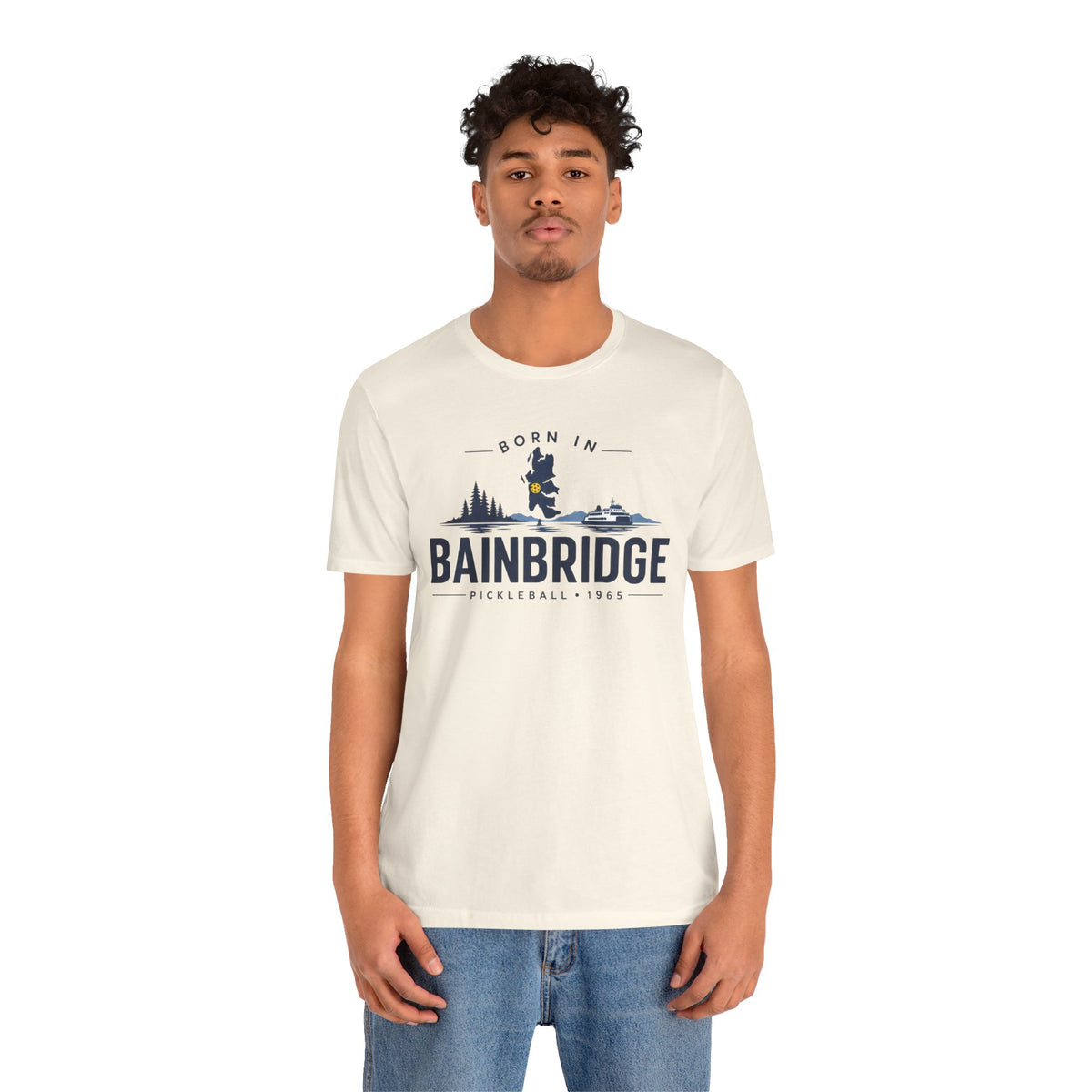 Born in Bainbridge Pickleball 1965 Tee | Bainbridge Island Washington