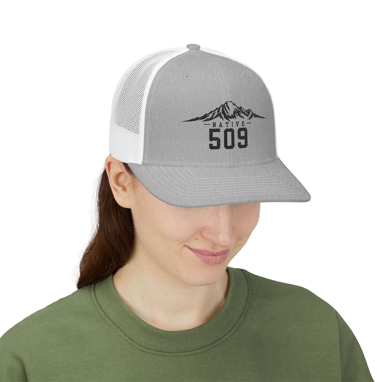 Native 509 Trucker Hat | Cascades Mount Stuart | Mountains 509 Snapback Cap | Central Washington