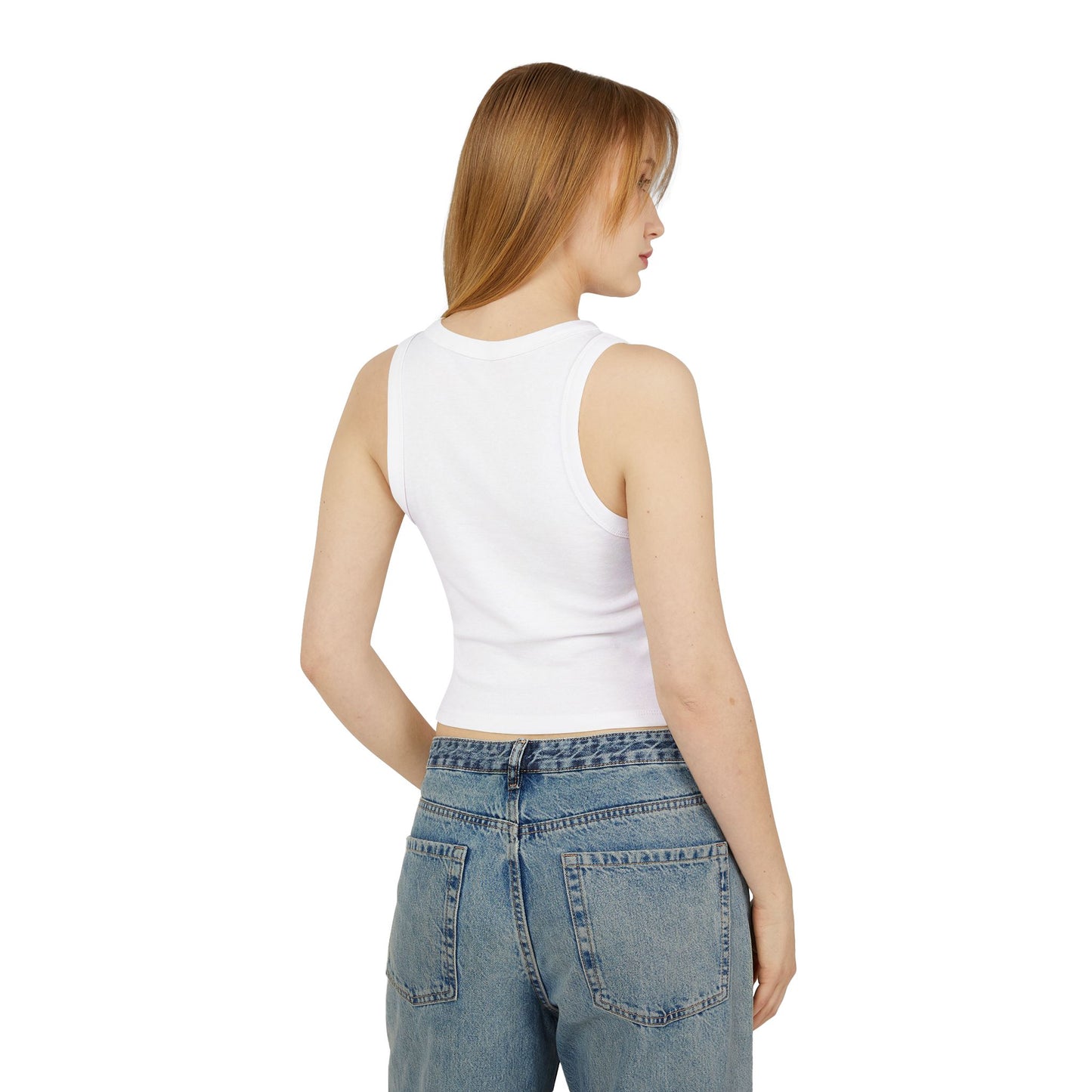 Rhode Island When Your Makeup Looks The Same Tank Top | White Ribbed Racerback Cropped Tank RHORI