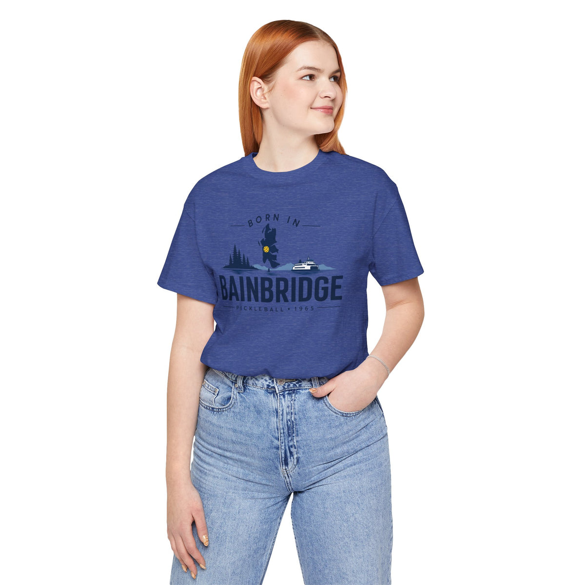 Born in Bainbridge Pickleball 1965 Tee | Bainbridge Island Washington