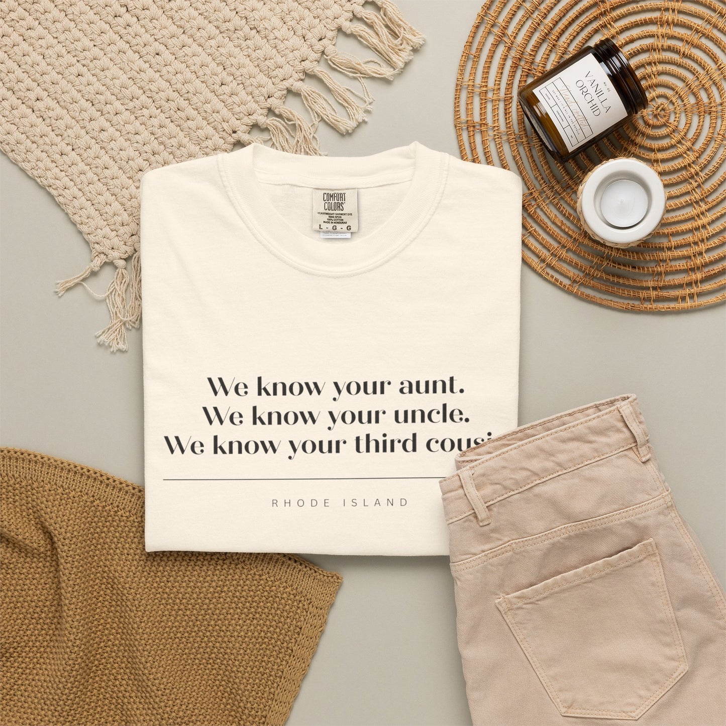 We Know Your Aunt Shirt, Rhode Island Tee, RHORI Inspired Shirt, Ocean State Gift, Everyone Knows Everyone Tee