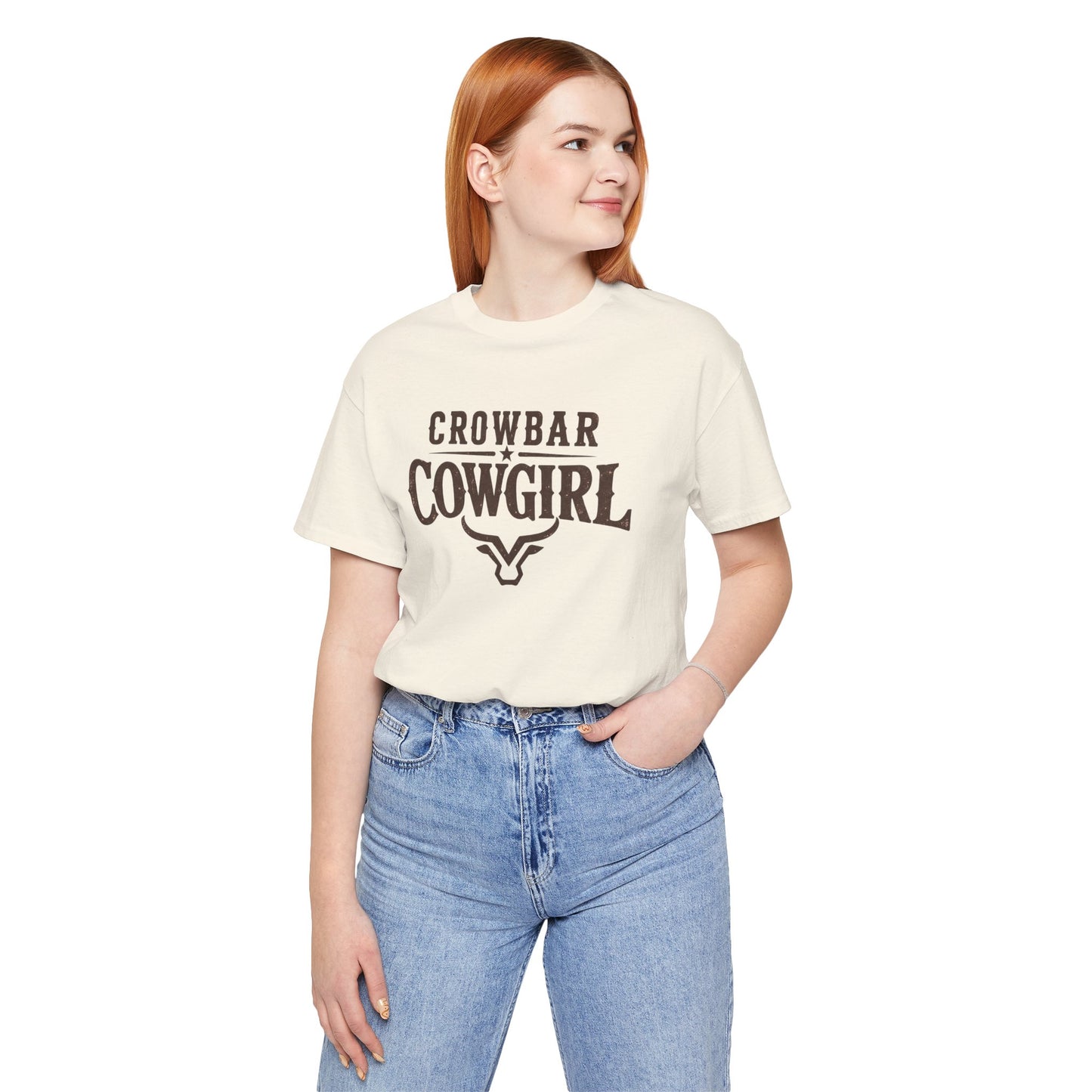 Crowbar Cowgirl Western Graphic Tee | Bella+Canvas 3001 | Rodeo Shirt