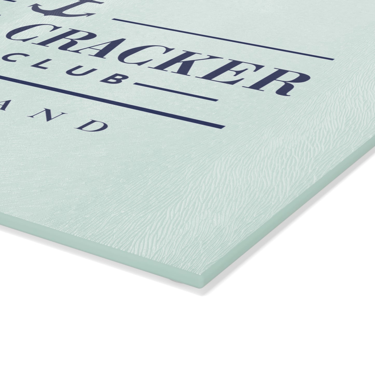 I Love a Cracker Social Club Glass Cutting Board | RHORI Rhode Island Kitchen Decor | Charcuterie Board Gift