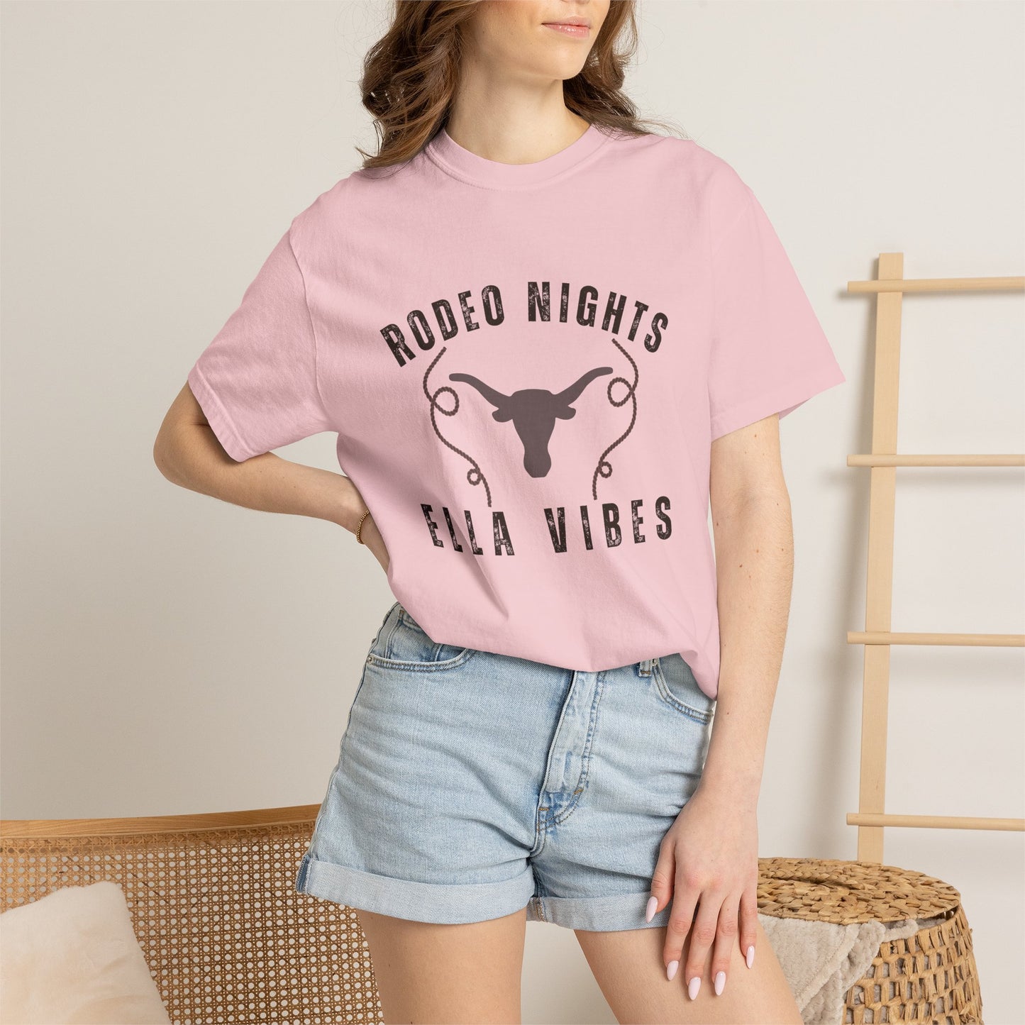 Rodeo Nights Ella Vibes Shirt, Western Cowboy Tee, Longhorn Graphic Shirt, Country Concert Tee, Cowboy Rodeo Shirt