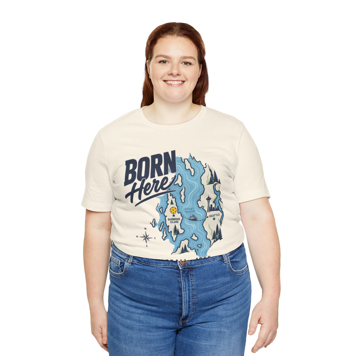 Copy of Born Here Bainbridge Island Pickleball 1965 Unisex Tee