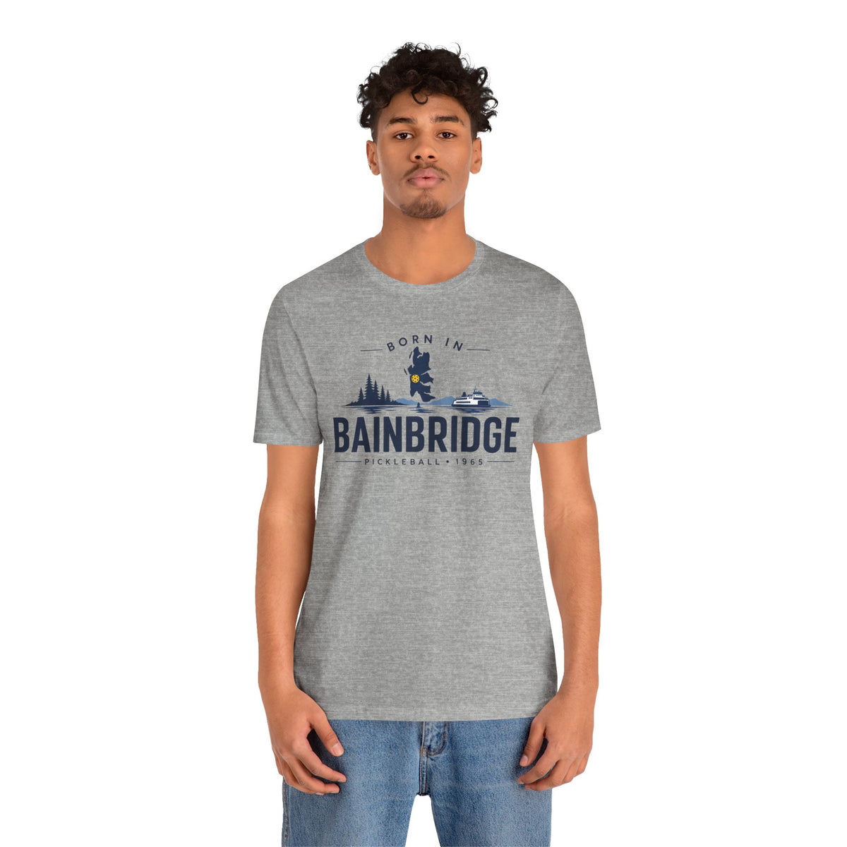 Born in Bainbridge Pickleball 1965 Tee | Bainbridge Island Washington
