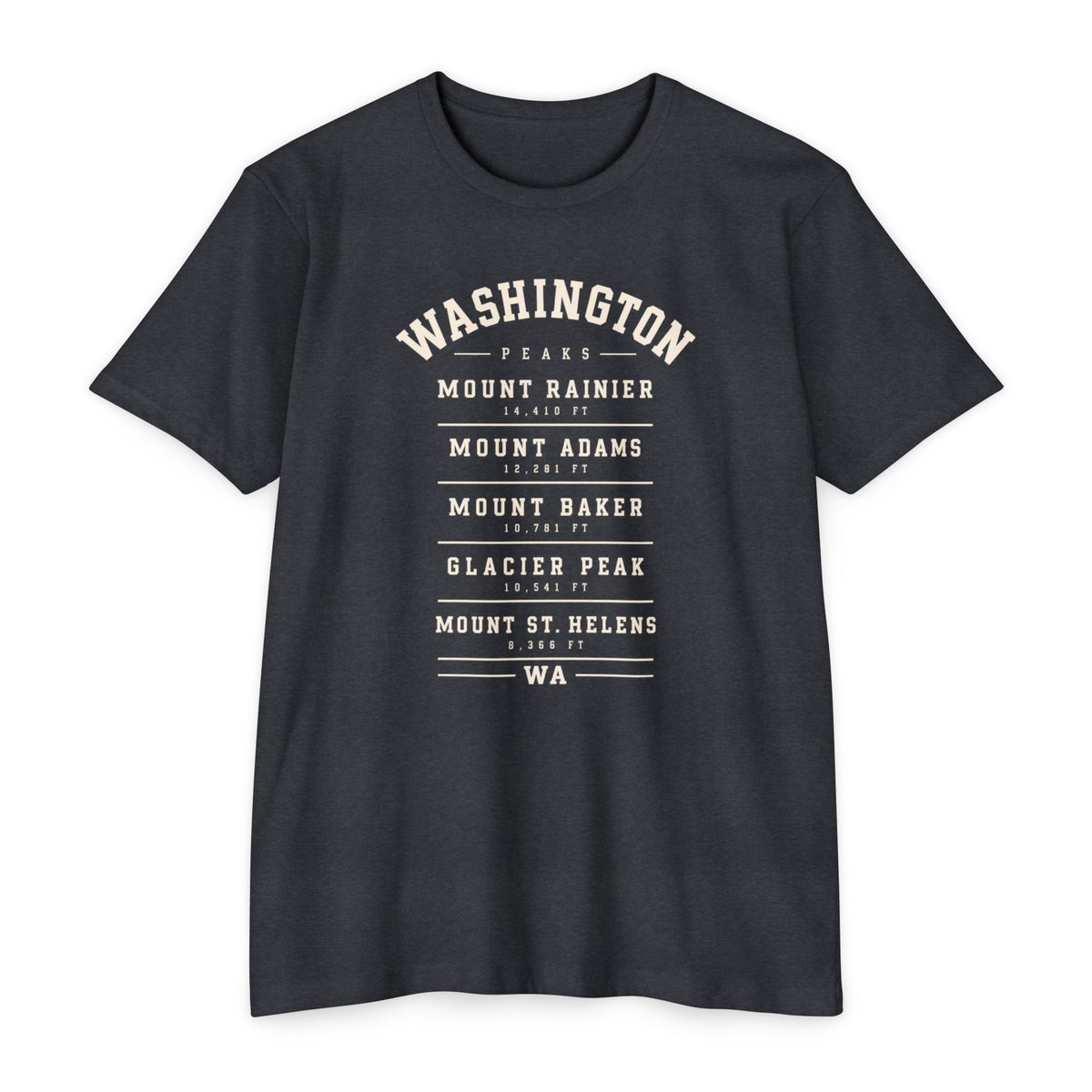 Washington Mountains T-Shirt, Vintage State Park Peaks Tee