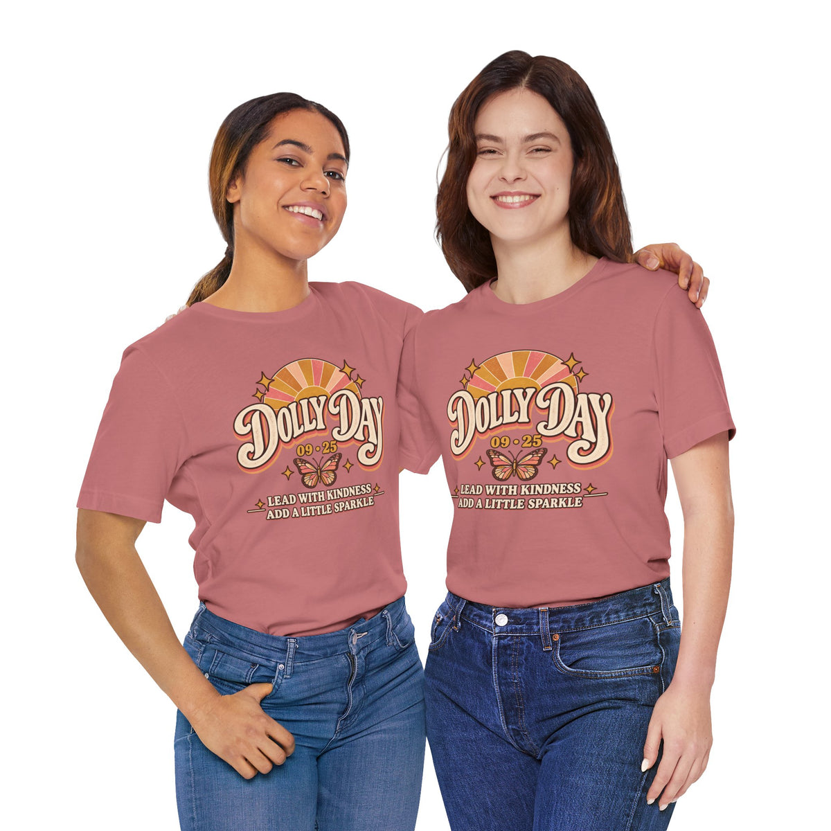 Dolly Day 09•25 Tee – Lead With Kindness, Add a Little Sparkle