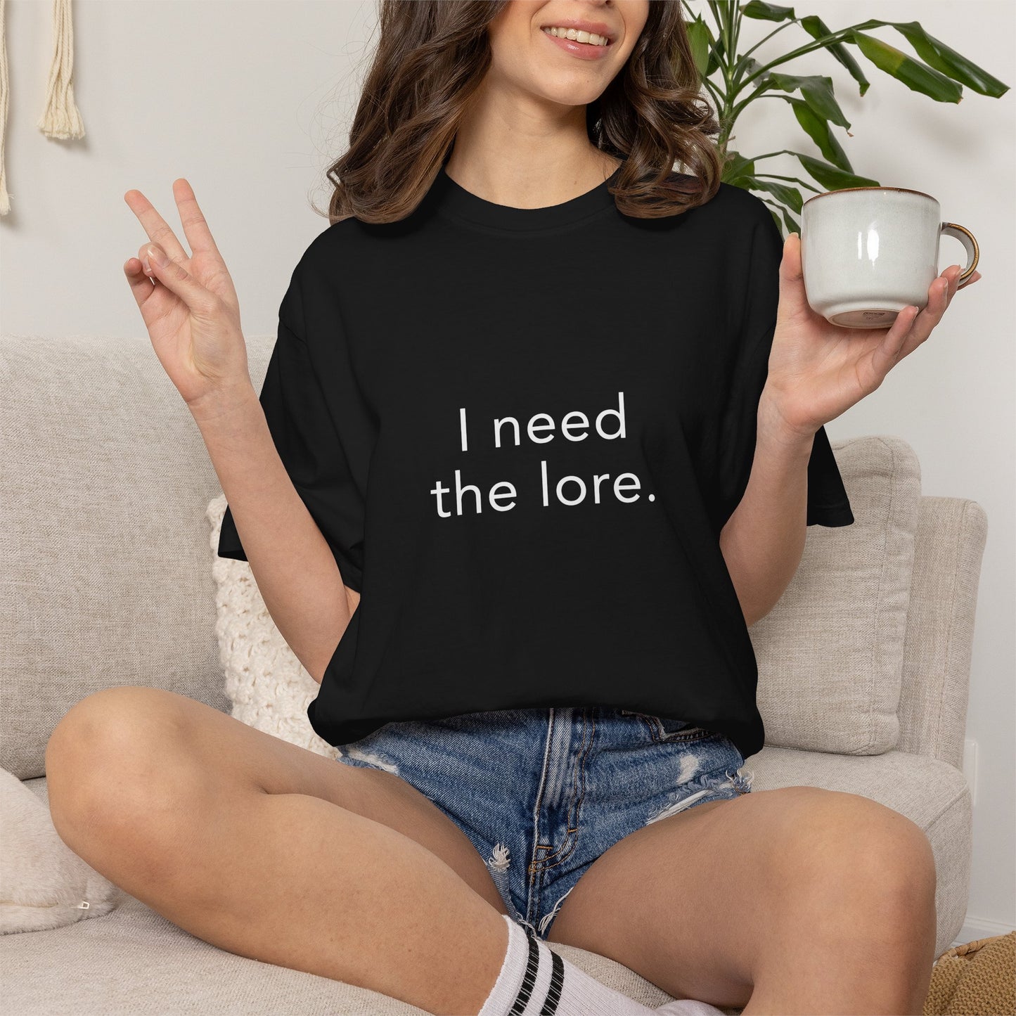 I Need The Lore Shirt, Funny Gossip Tee, Tea Lover Shirt, Internet Slang Shirt, Viral Trend Tee, Gen Z Humor Shirt, Oversized Graphic Tee