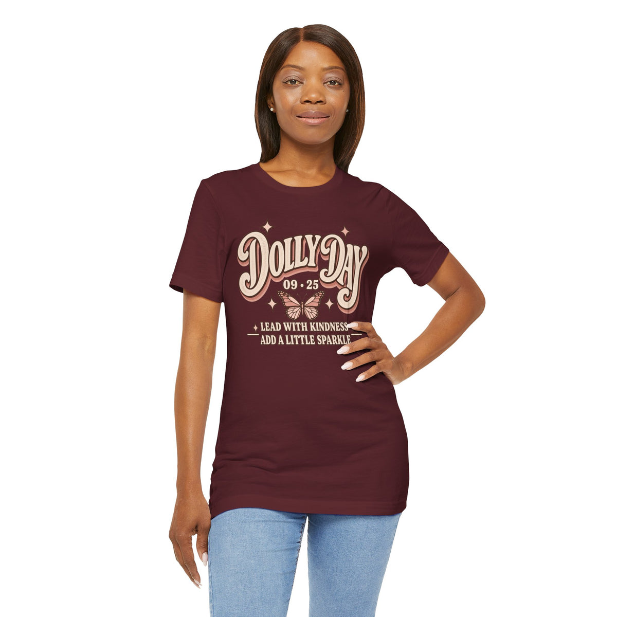 Dolly Day 9•25 Tee | Lead With Kindness & Add a Little Sparkle