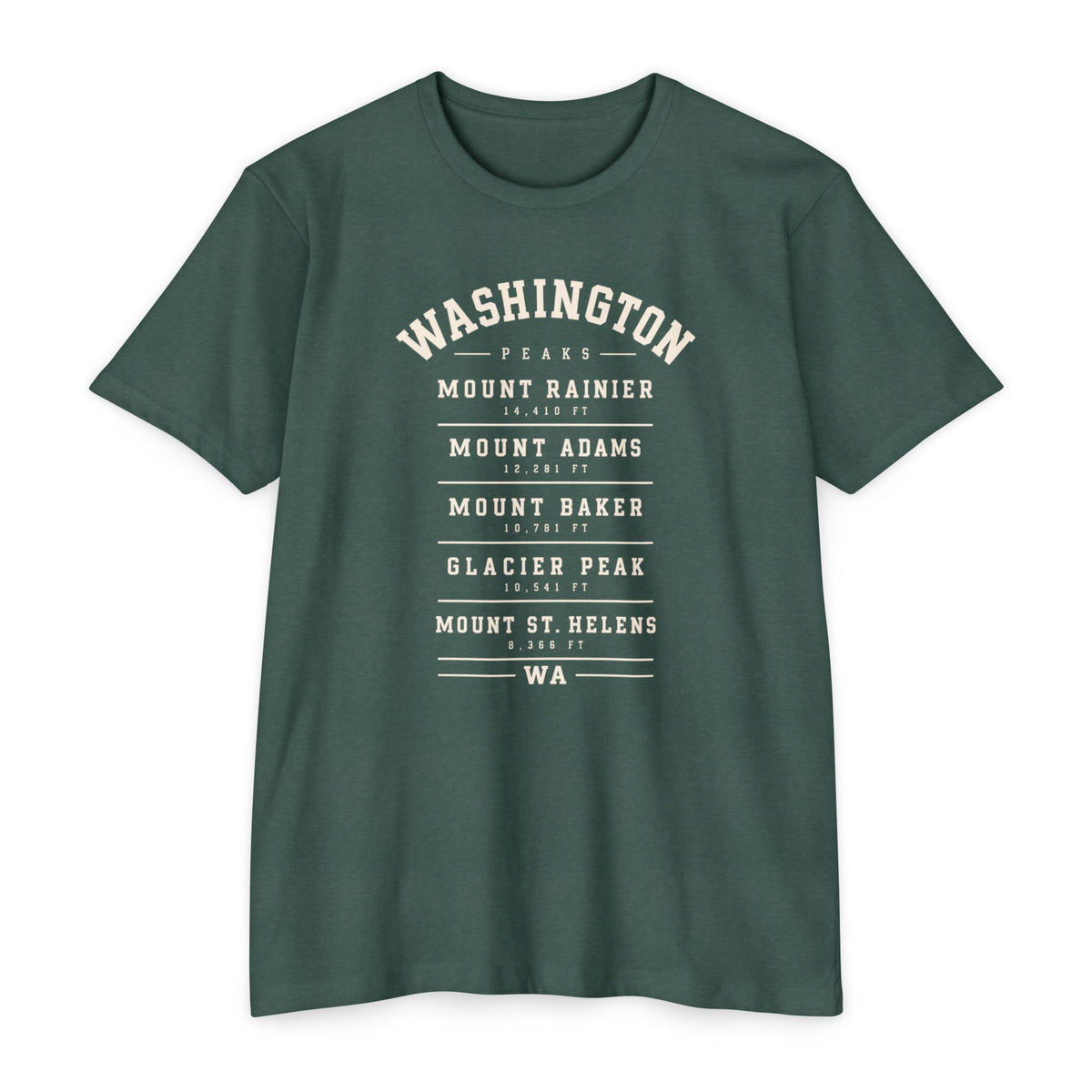 Washington Mountains T-Shirt, Vintage State Park Peaks Tee