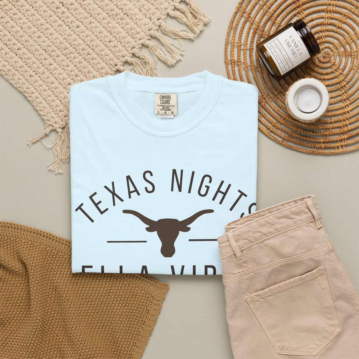 Texas Nights Ella Vibes Shirt Country Concert Western Cowgirl Cowboy Graphic Tee